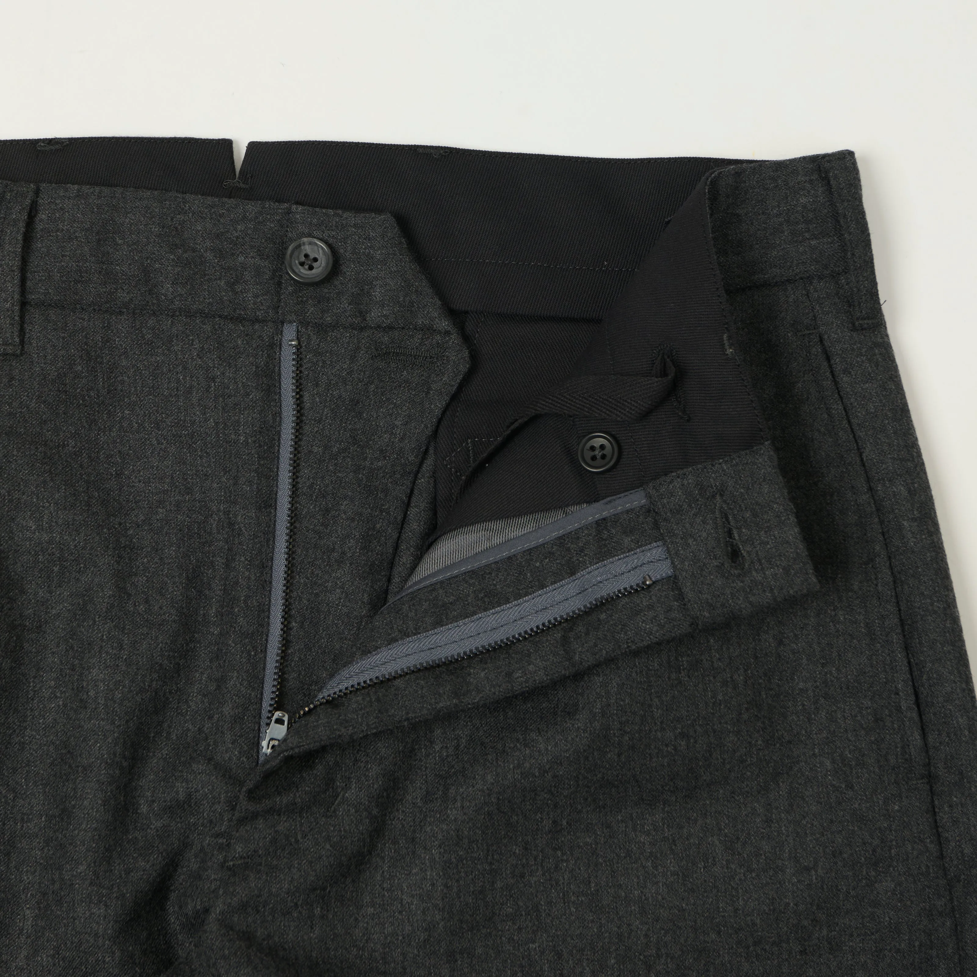 Engineered Garments Worsted Wool Twill 'Andover' Trousers - Charcoal sold by Son of a Stag product image thumbnail 5