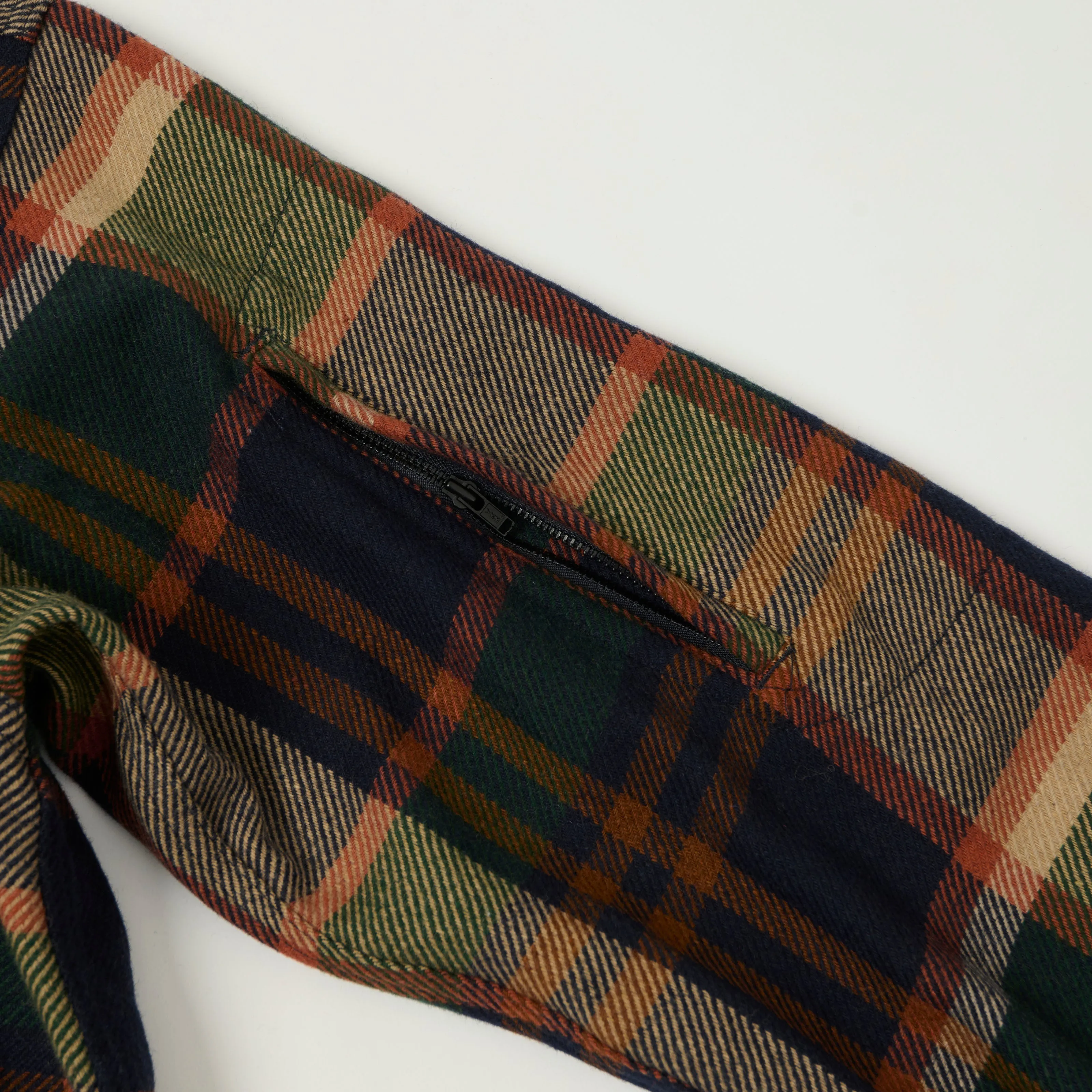 Engineered Garments Heavy Wool Plaid CPO Overshirt - Navy/Brown sold by Son of a Stag product image thumbnail 4