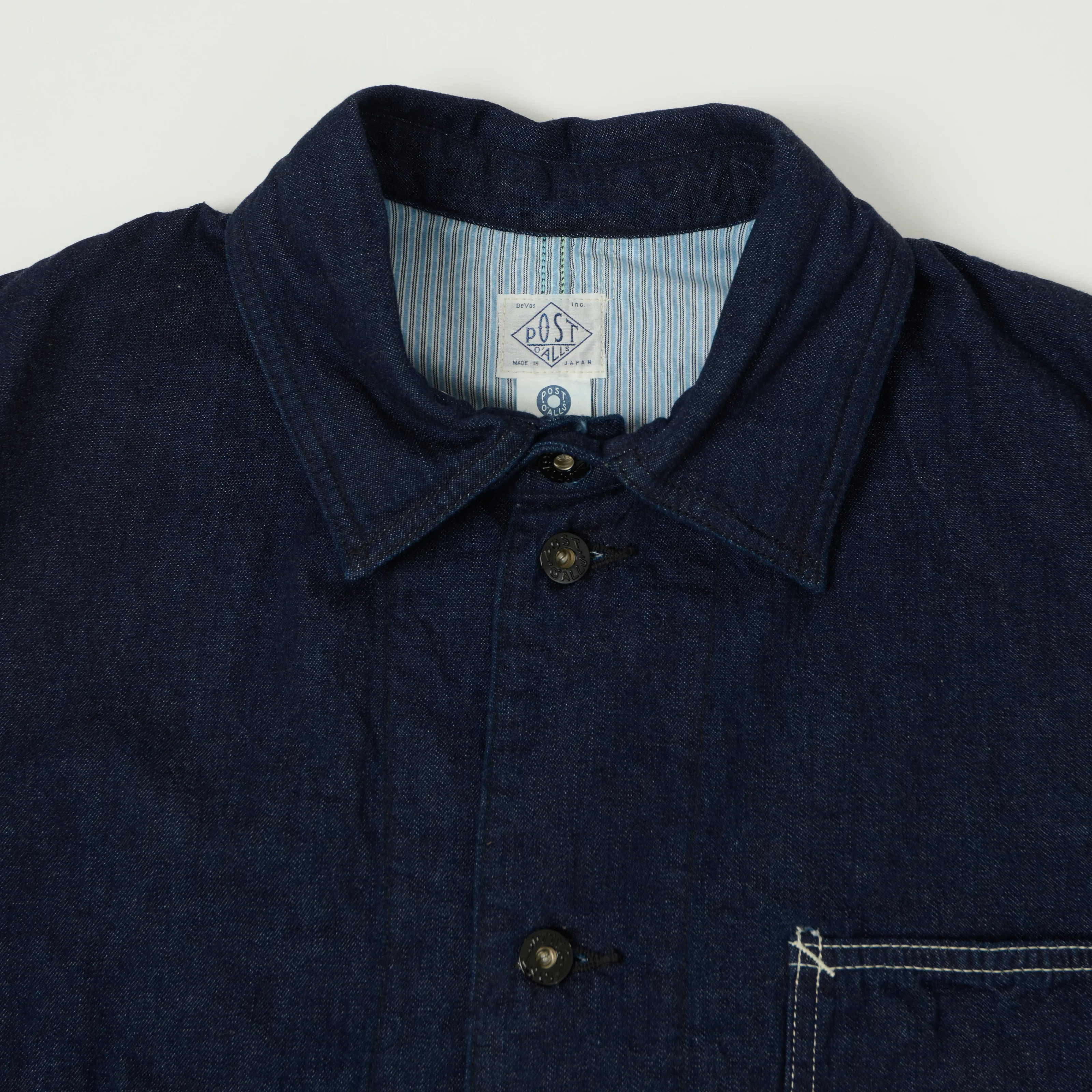 Post Overalls 8oz Denim Coverall Chore Jacket - One Wash sold by Son of a Stag product image thumbnail 2