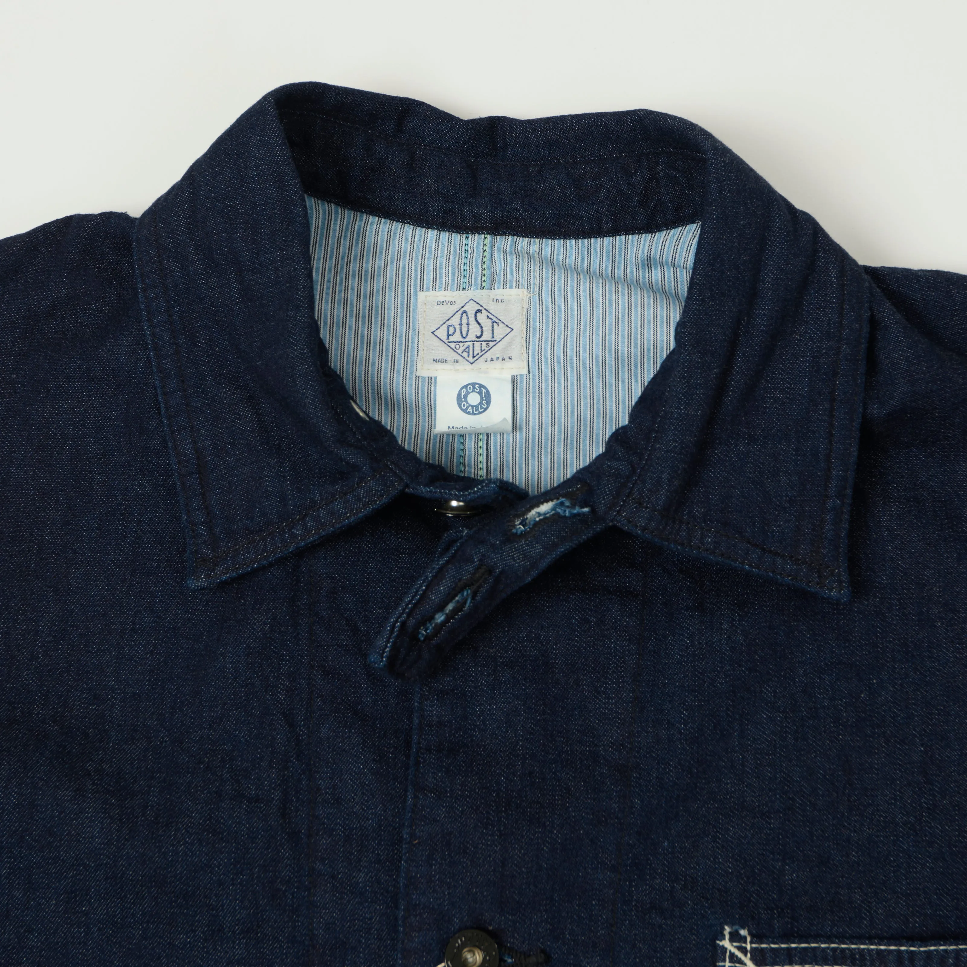 Post Overalls 8oz Denim Coverall Chore Jacket - One Wash sold by Son of a Stag product image thumbnail 5