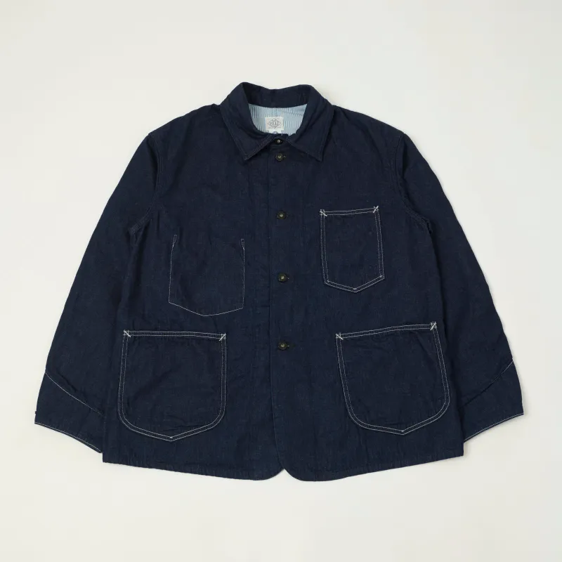 Post Overalls 8oz Denim Coverall Chore Jacket - One Wash sold by Son of a Stag