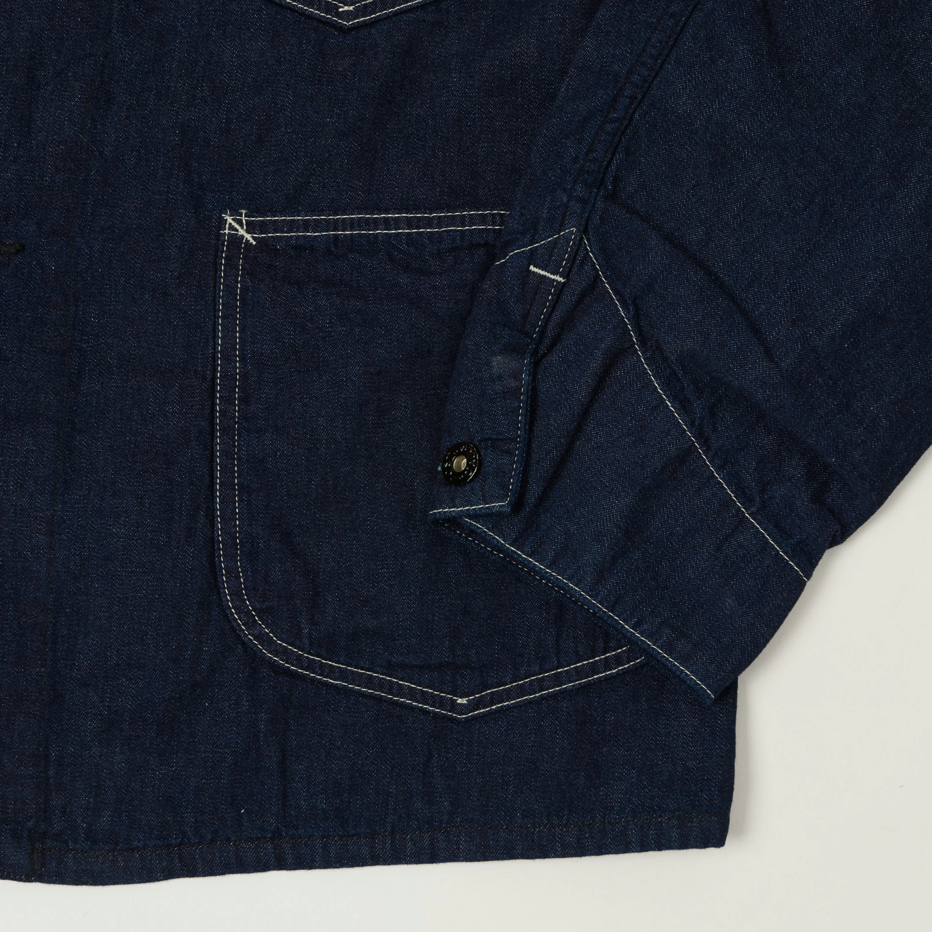 Post Overalls 8oz Denim Coverall Chore Jacket - One Wash sold by Son of a Stag product image thumbnail 3