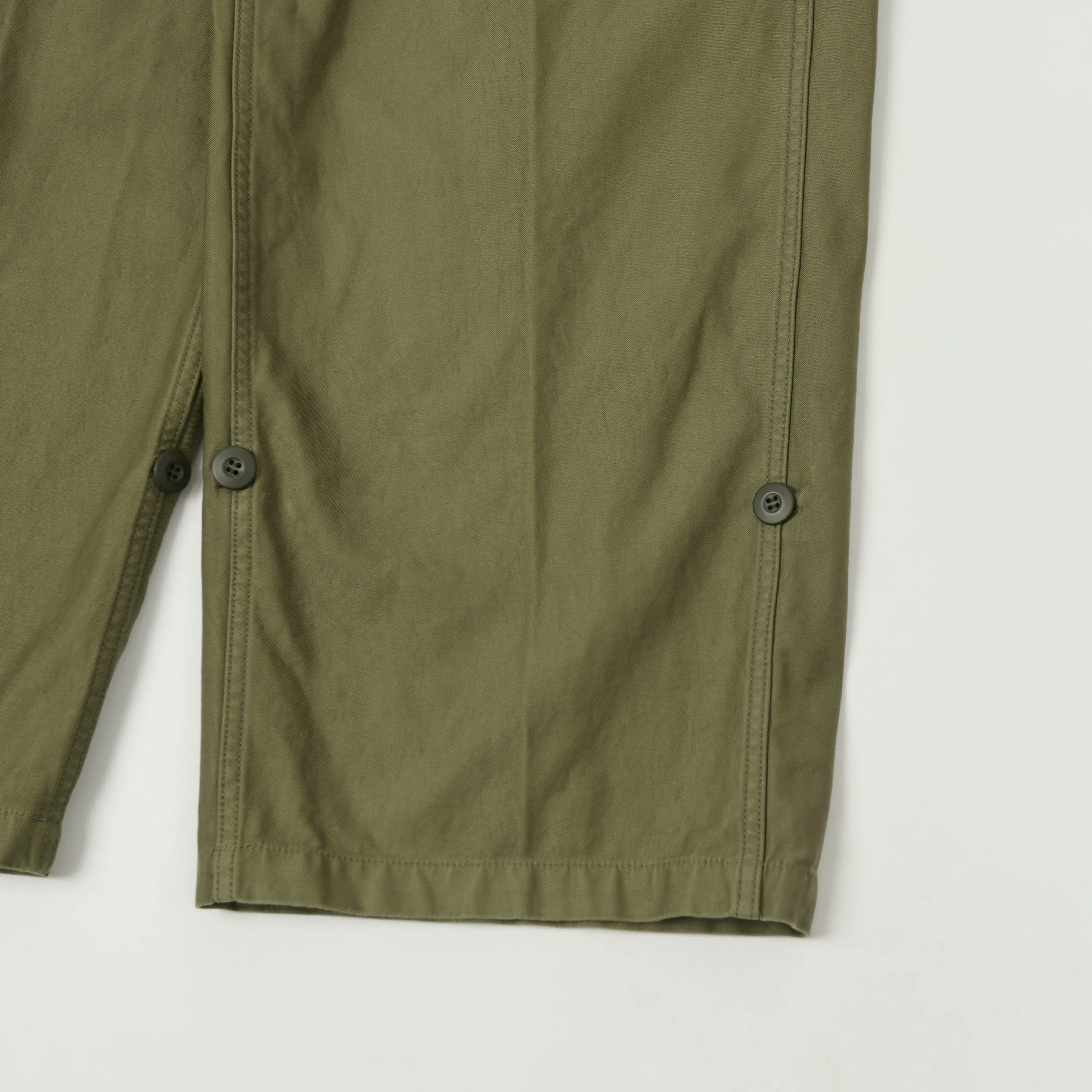 orSlow Sateen Cargo Pants - Army Green sold by Son of a Stag product image thumbnail 3