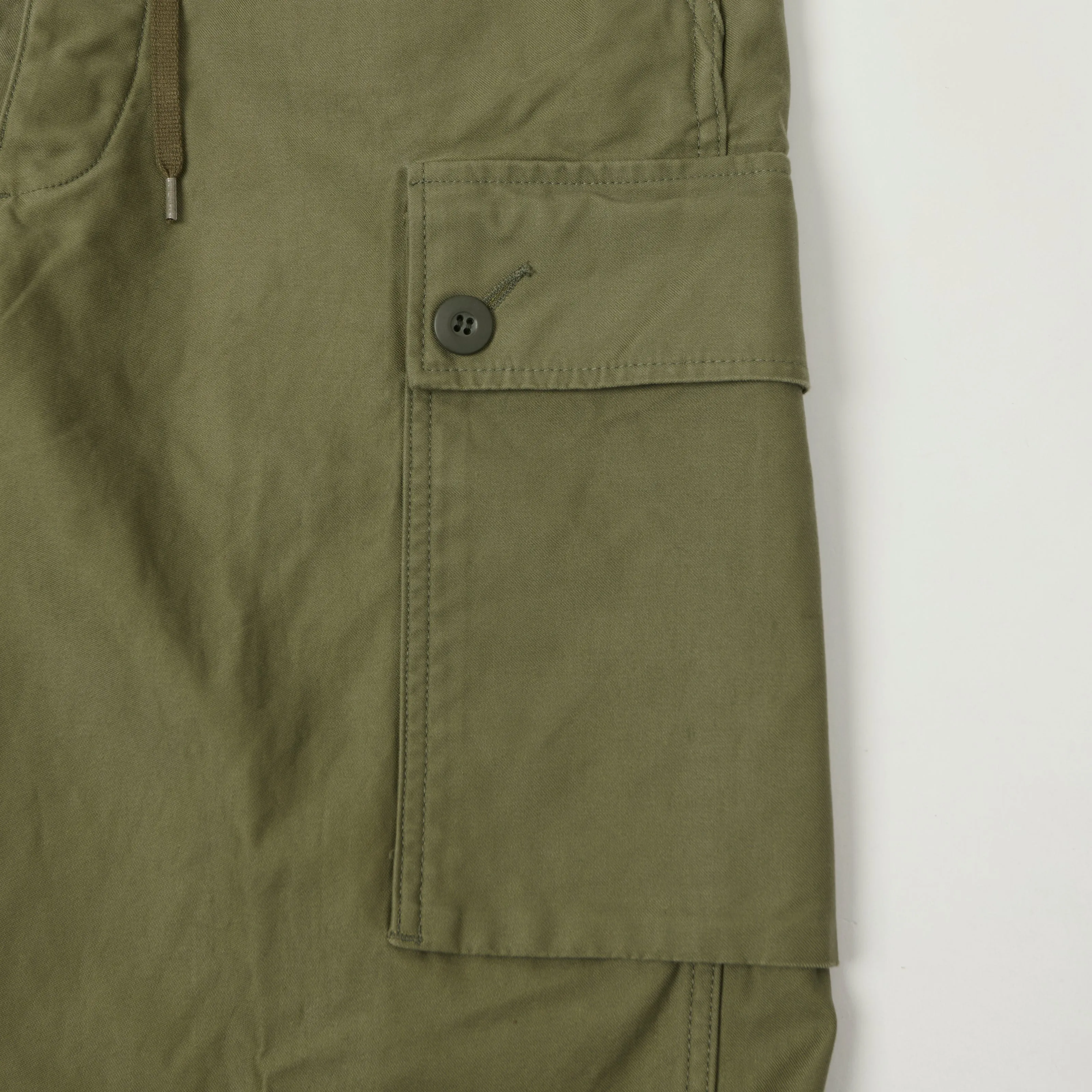 orSlow Sateen Cargo Pants - Army Green sold by Son of a Stag product image thumbnail 4