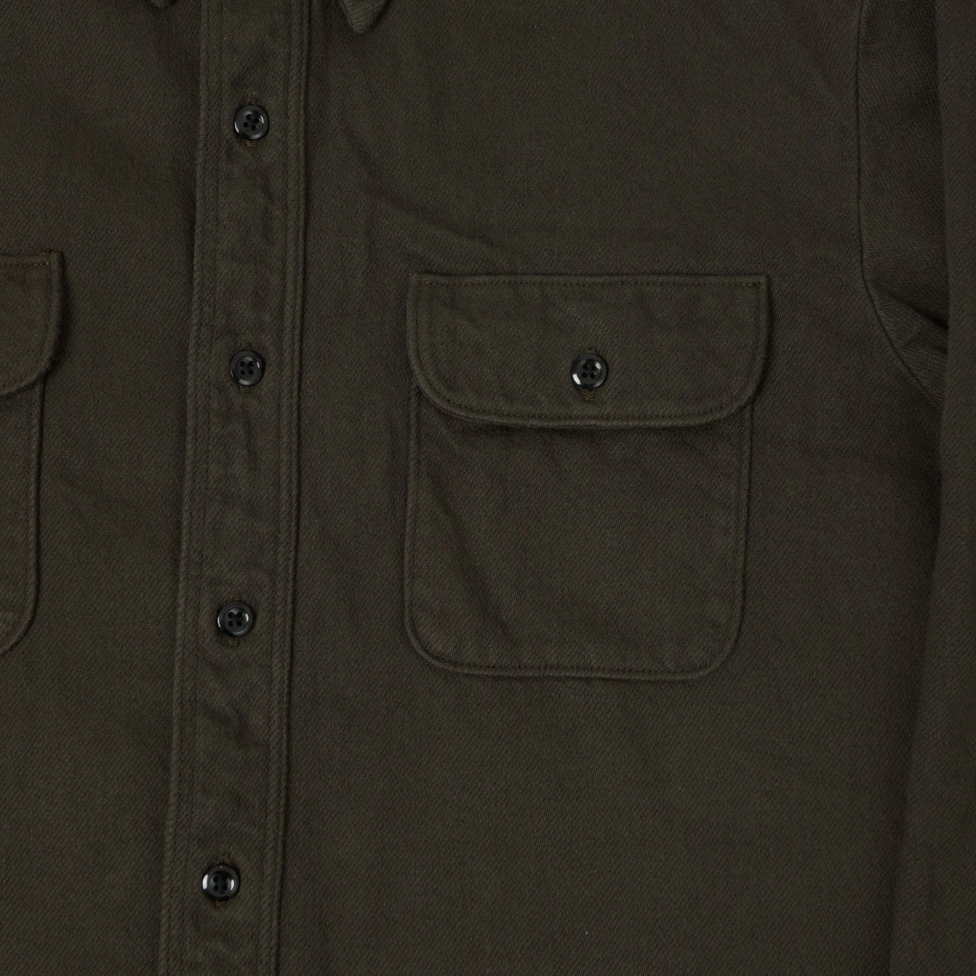 orSlow Flannel Work Shirt - Coffee Brown sold by Son of a Stag product image thumbnail 5