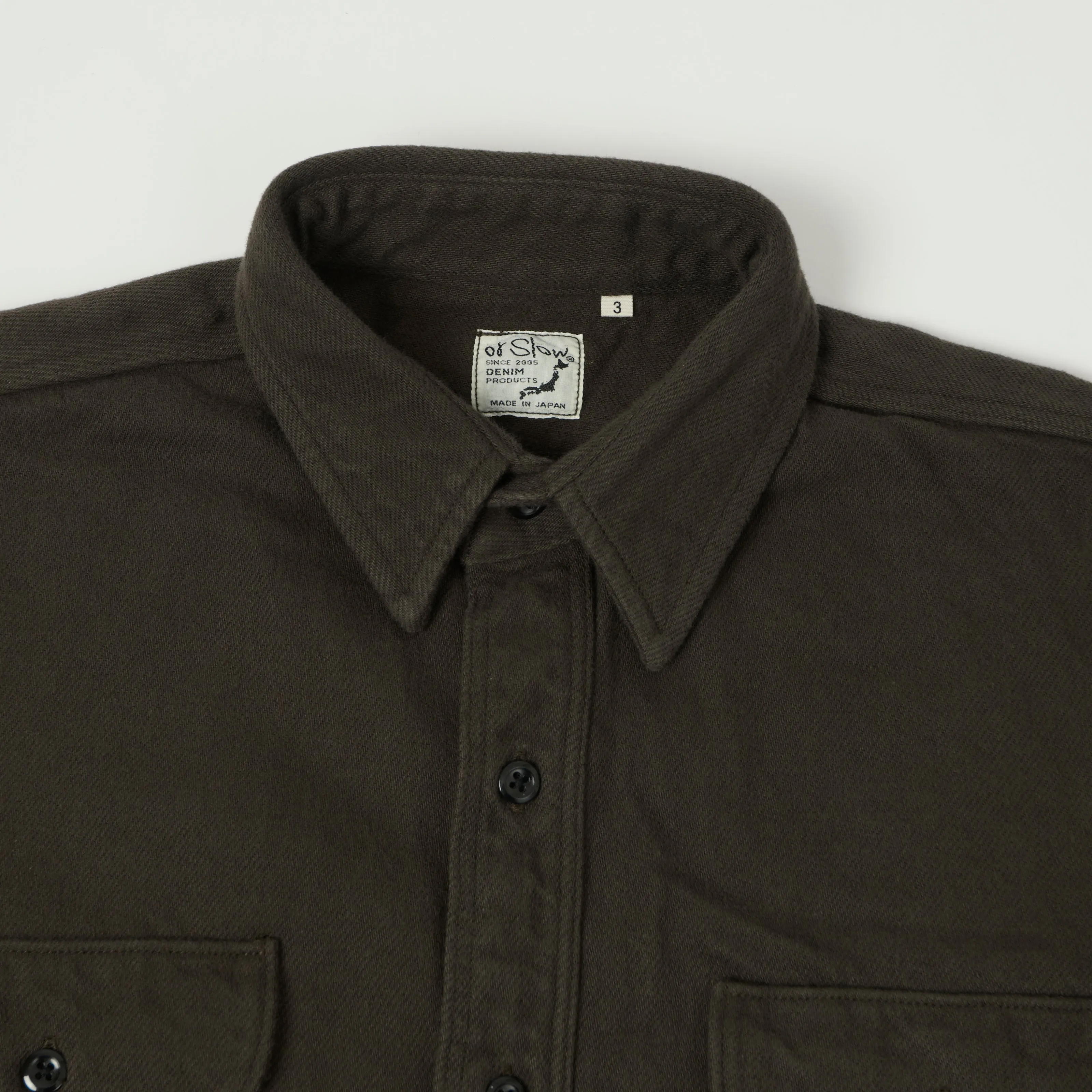 orSlow Flannel Work Shirt - Coffee Brown sold by Son of a Stag product image thumbnail 2
