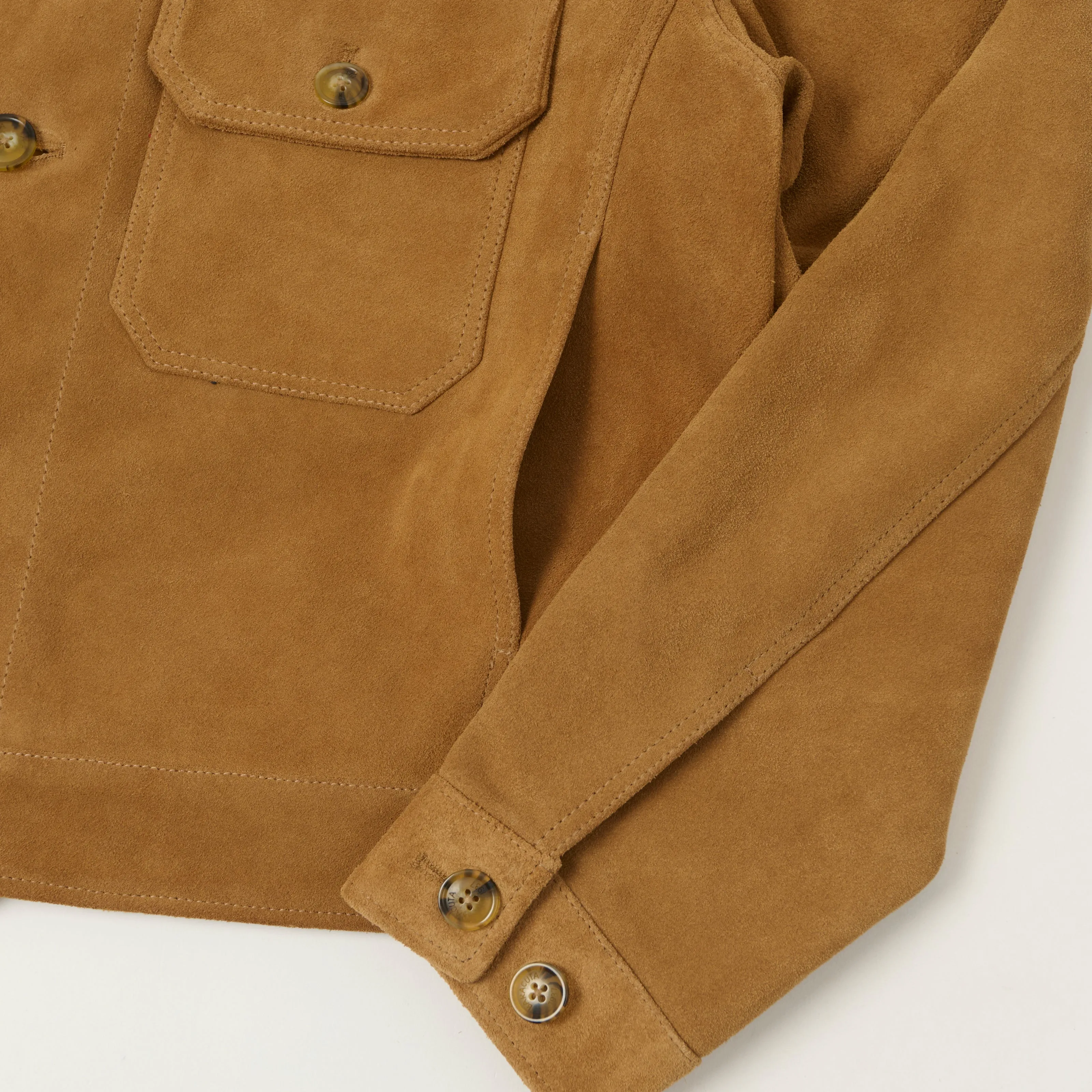 Baracuta 'Roughout Rider' Suede Type I Jacket - Tobacco sold by Son of a Stag product image thumbnail 3