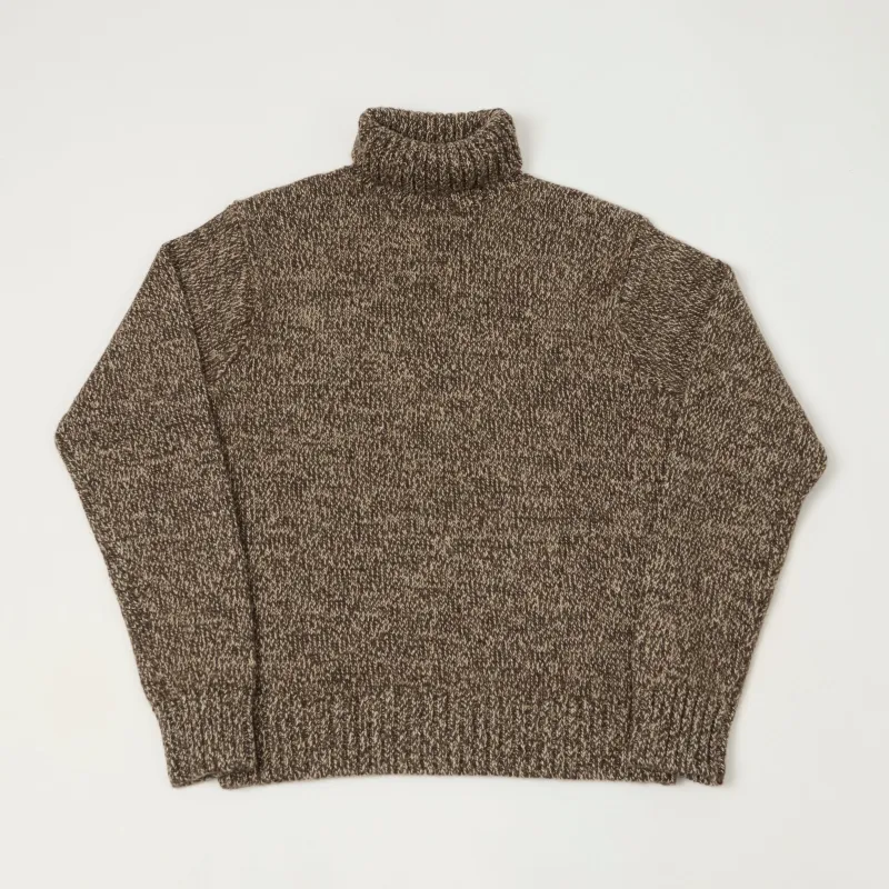 RRL Melange Turtle Neck Pullover - Brown sold by Son of a Stag
