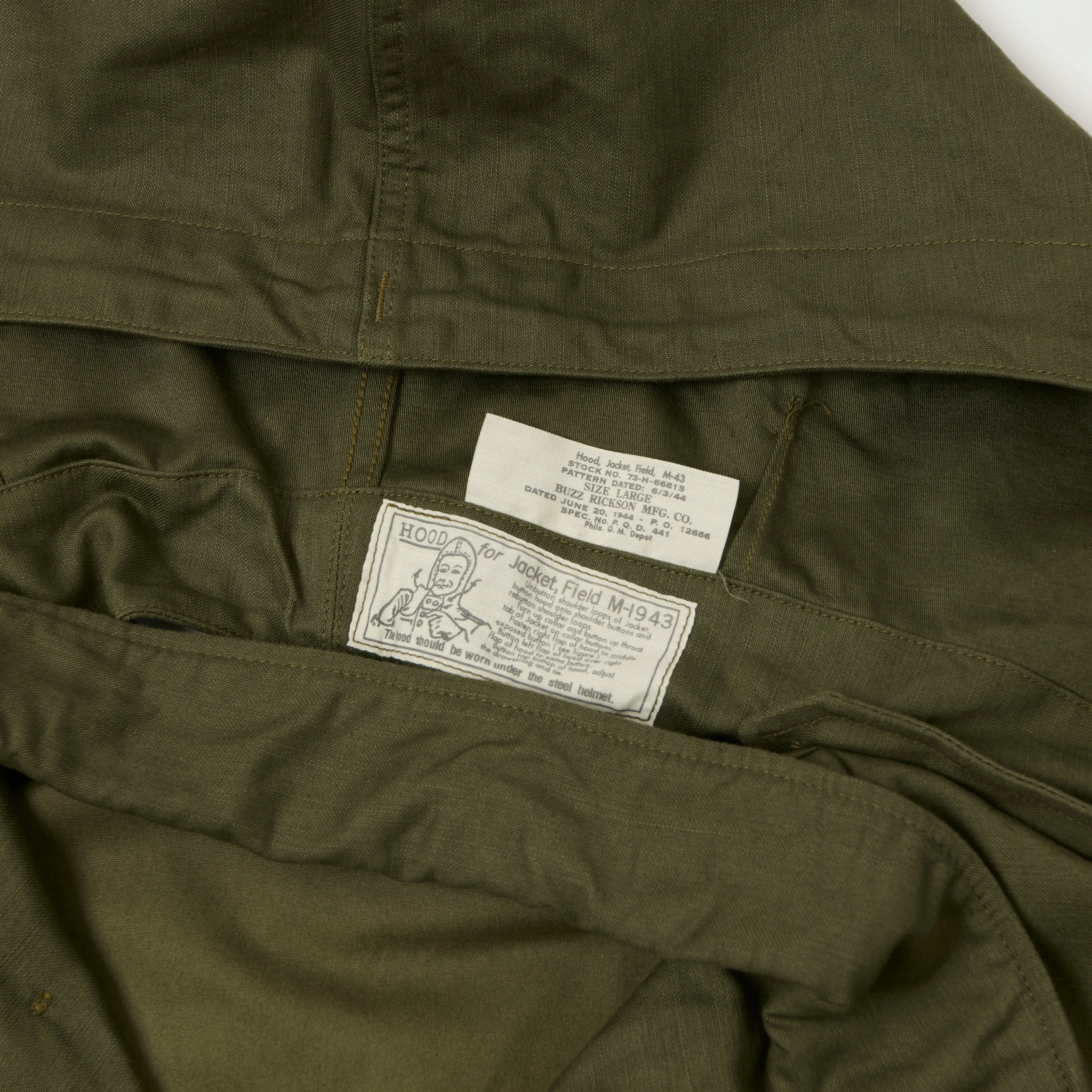 Buzz Rickson's U.S. Army M-1943 'Dragon & Lady' Field Jacket - Olive Drab sold by Son of a Stag product image thumbnail 5
