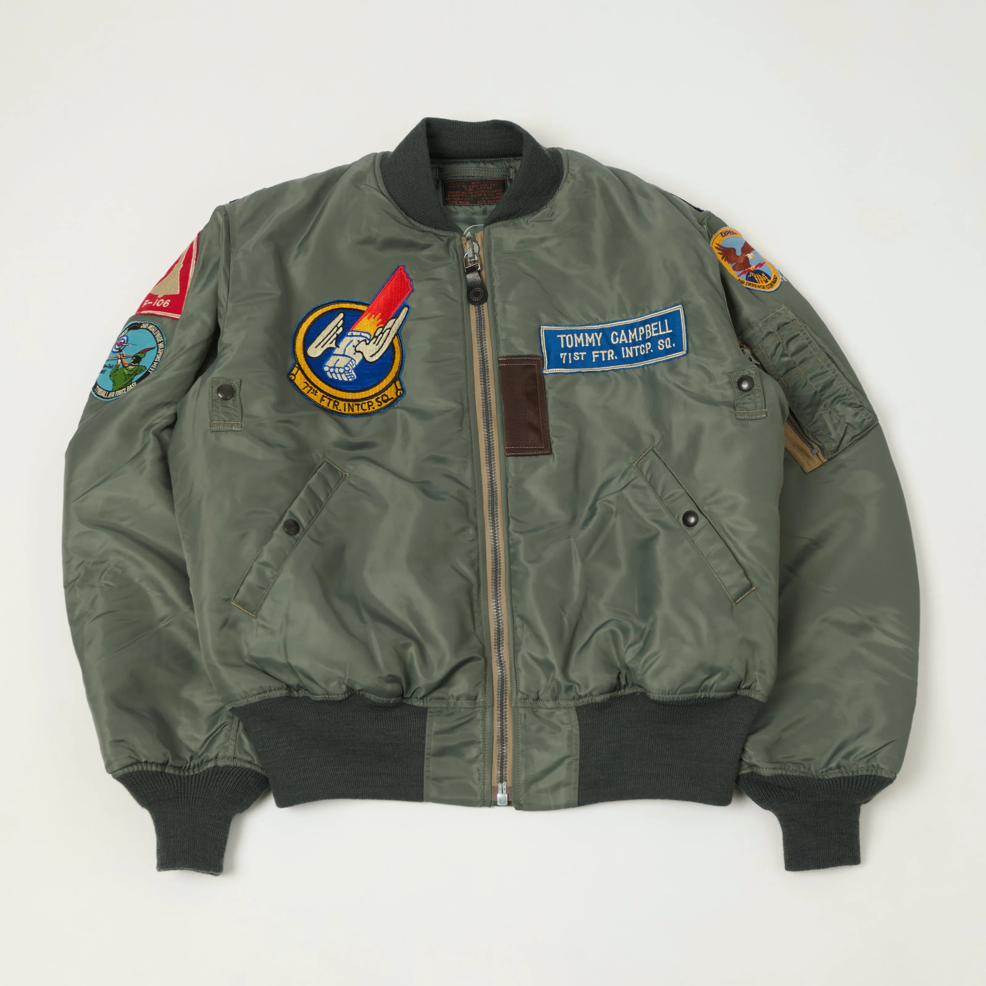 Buzz Rickson's Albert Turner MA-1 '71st Fighter Interceptor Squadron' Flight Jacket - Olive sold by Son of a Stag