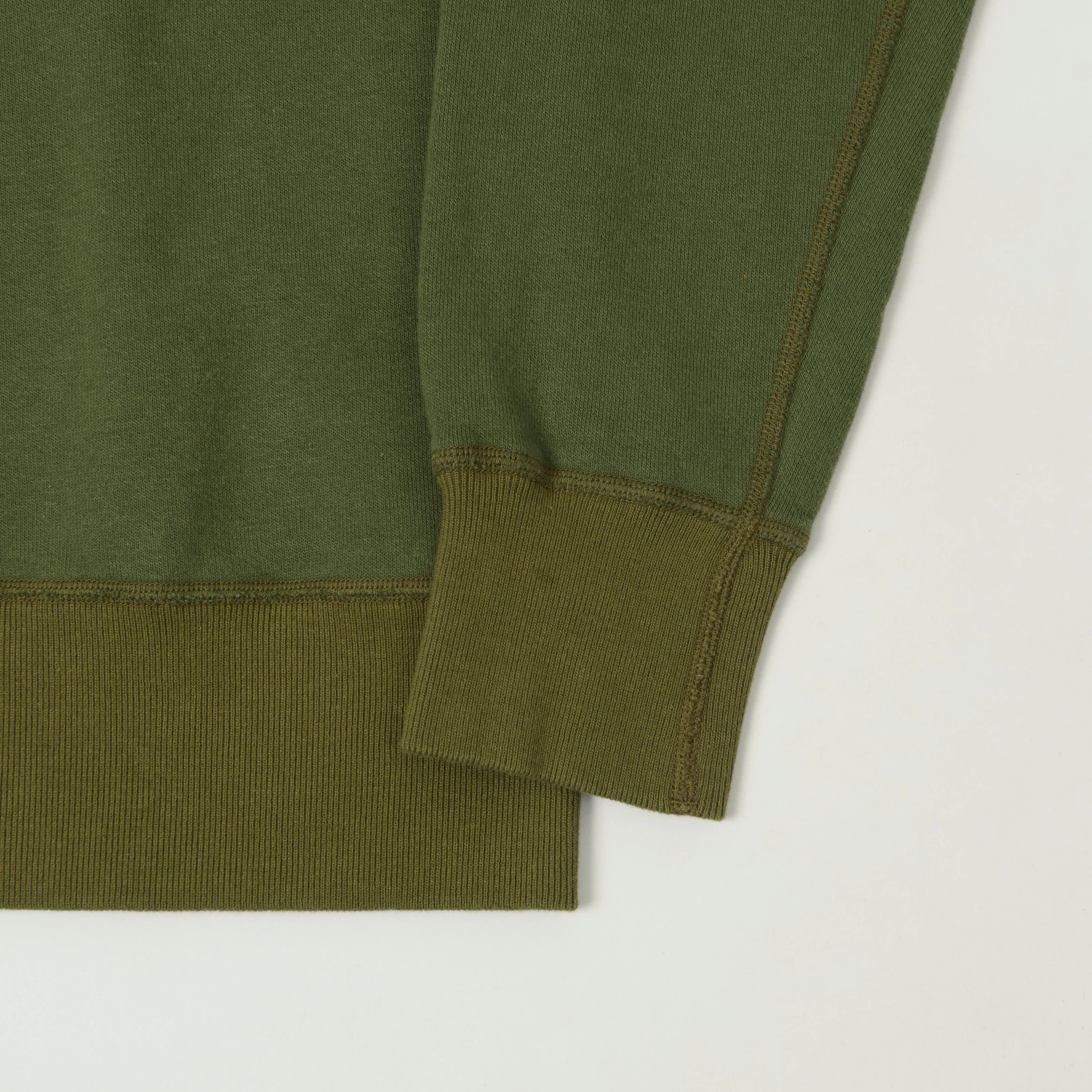 Buzz Rickson's Classic Sweatshirt - Olive sold by Son of a Stag product image thumbnail 3