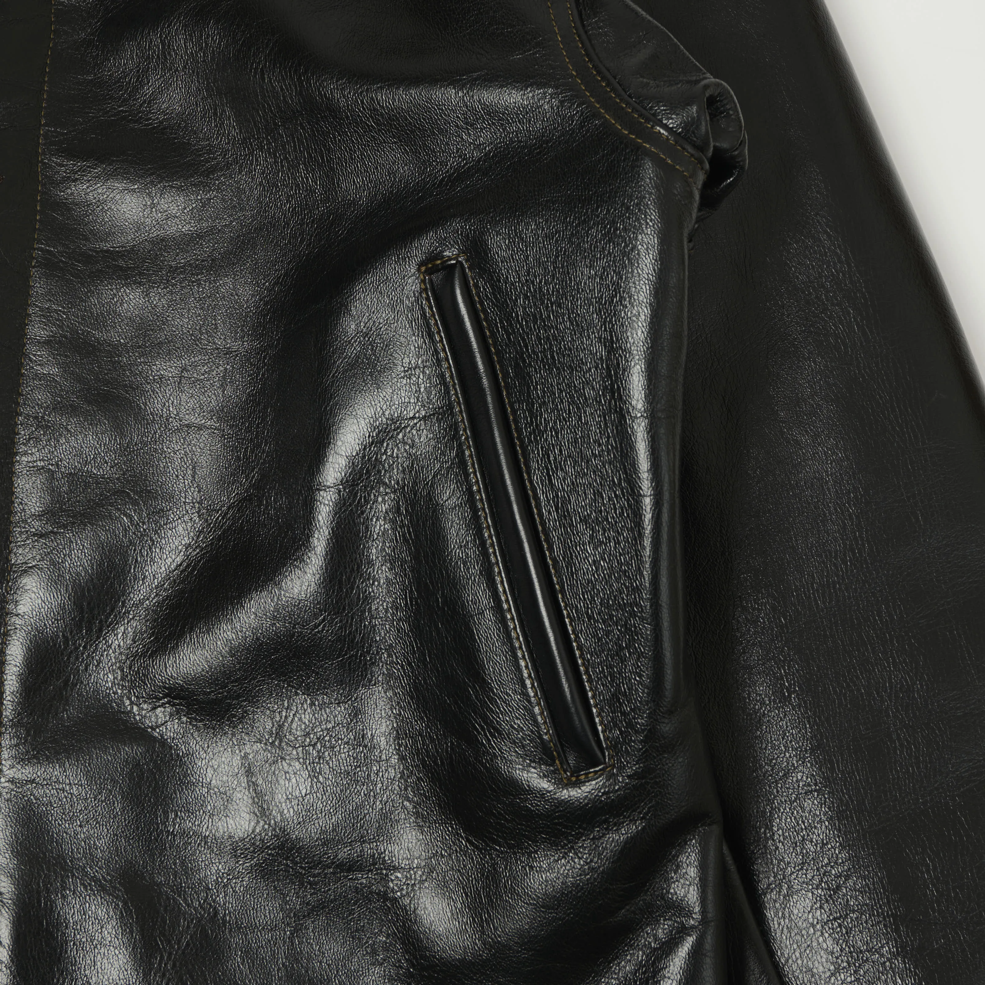 TOYS McCOY U.S. Navy N-1 Horsehide Leather Deck Jacket - Black sold by Son of a Stag product image thumbnail 4