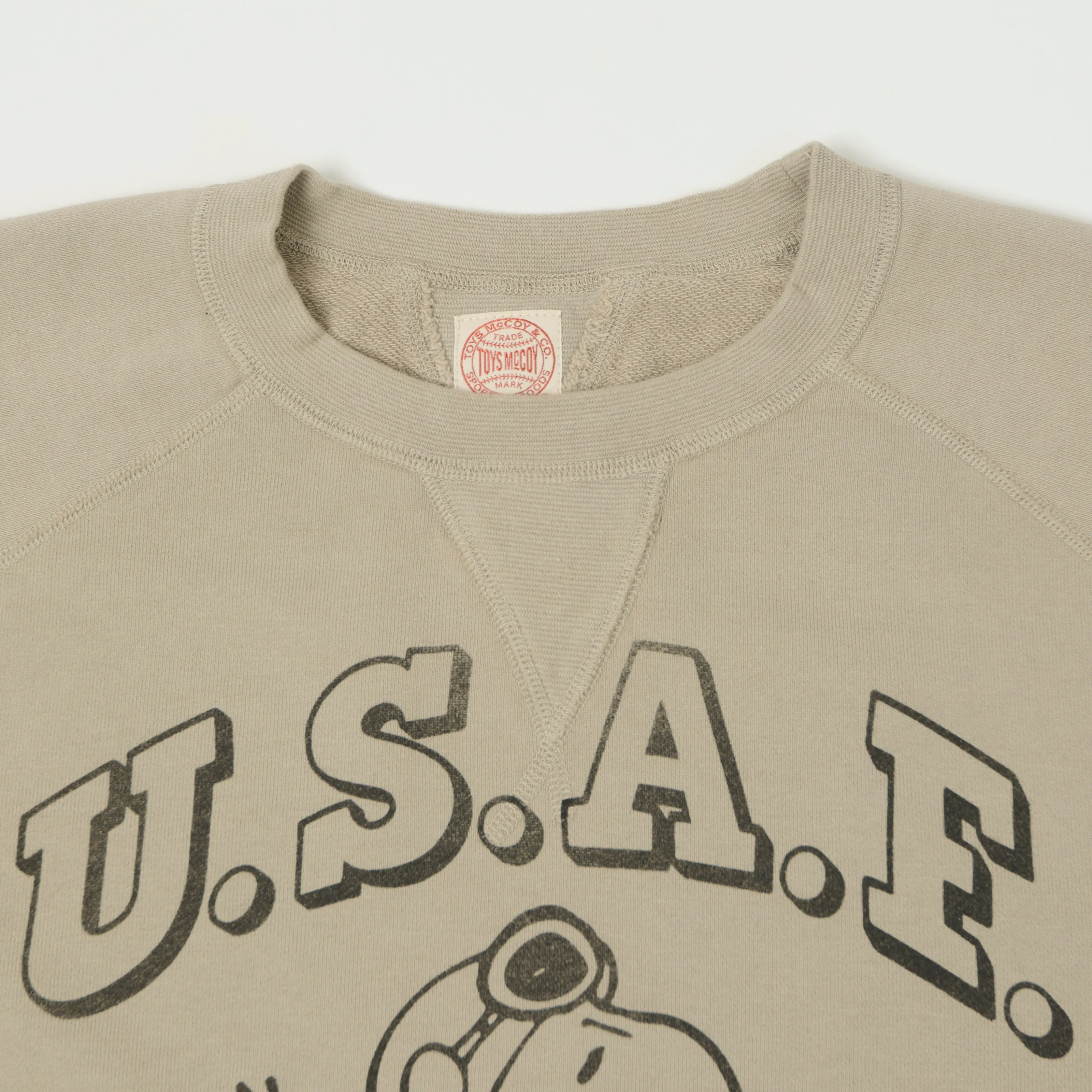 TOYS McCOY Snoopy 'Flying Ace USAF' Sweatshirt - Sand sold by Son of a Stag product image thumbnail 3