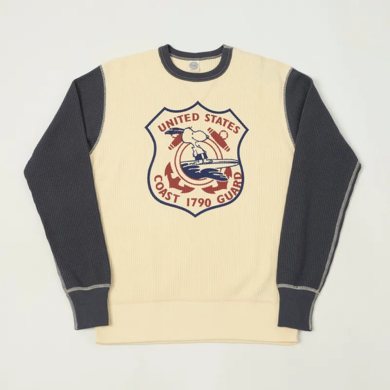 TOYS McCOY Snoopy 'US Coast Guard' Thermal Sweatshirt - Natural sold by Son of a Stag