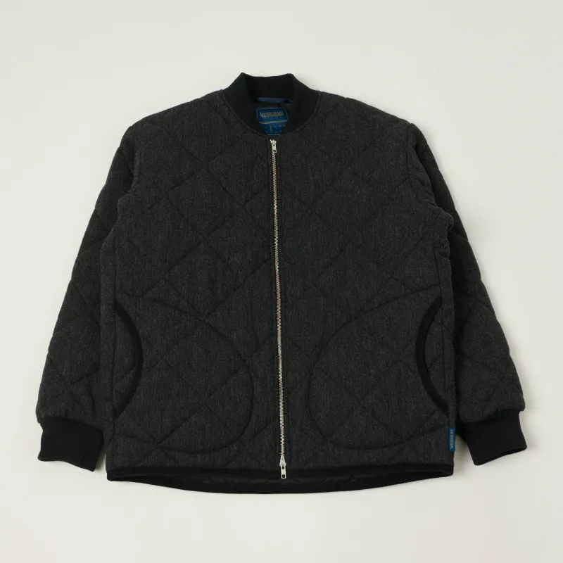 Lavenham Big Quilt Wool Bomber Jacket - Charcoal sold by Son of a Stag