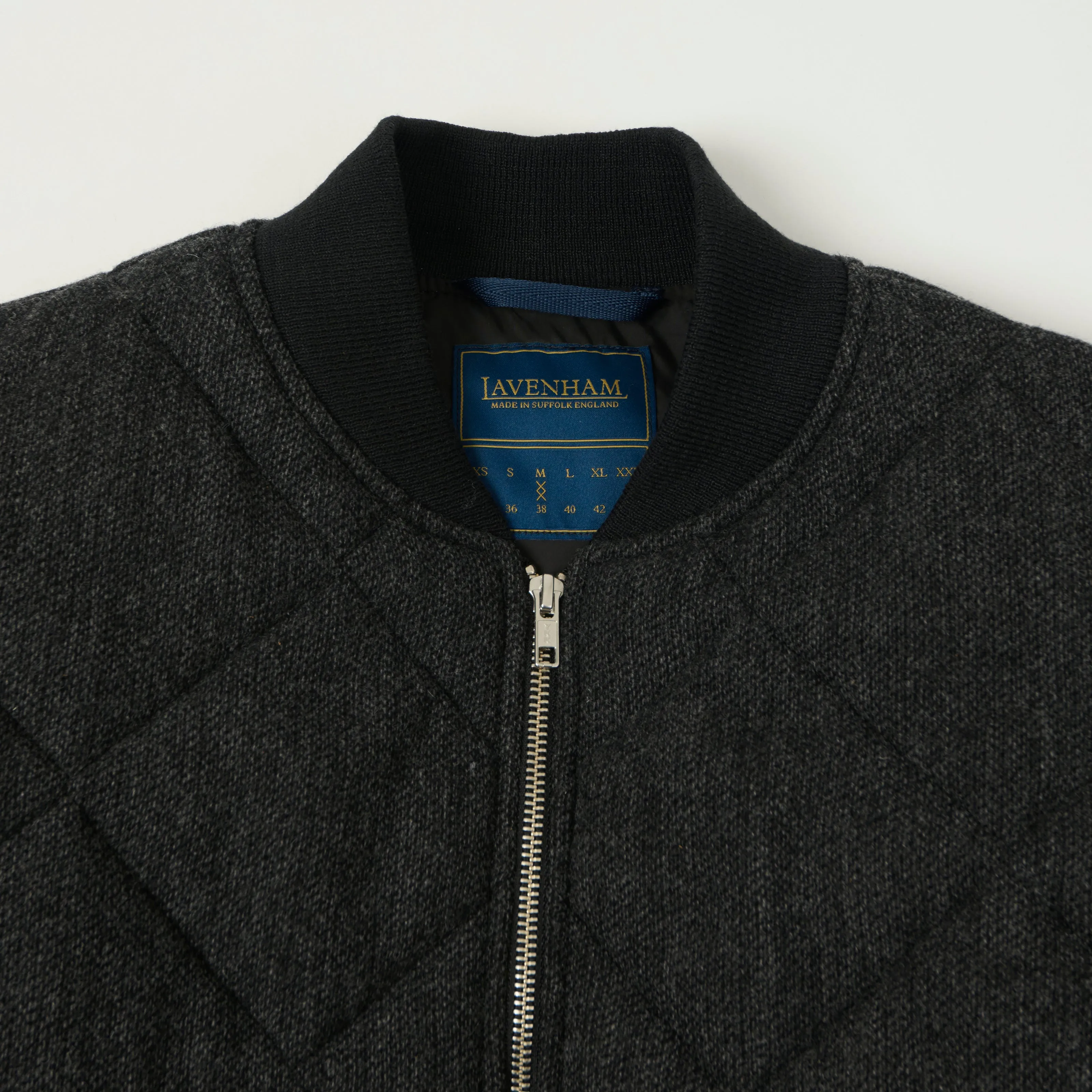Lavenham Big Quilt Wool Bomber Jacket - Charcoal sold by Son of a Stag product image thumbnail 2