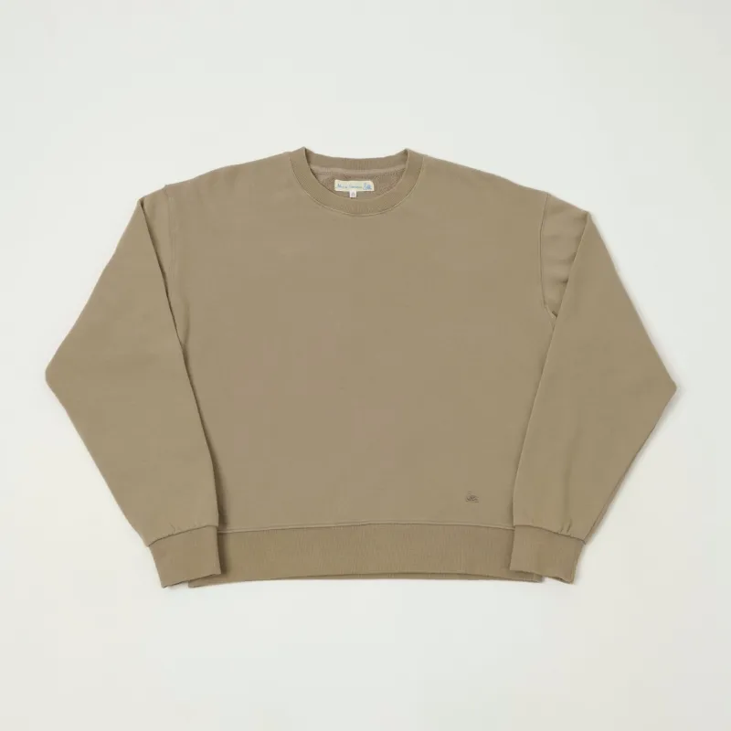 Merz b. Schwanen 'Good Basics' Soft Fleece Sweatshirt - Faded Grain sold by Son of a Stag