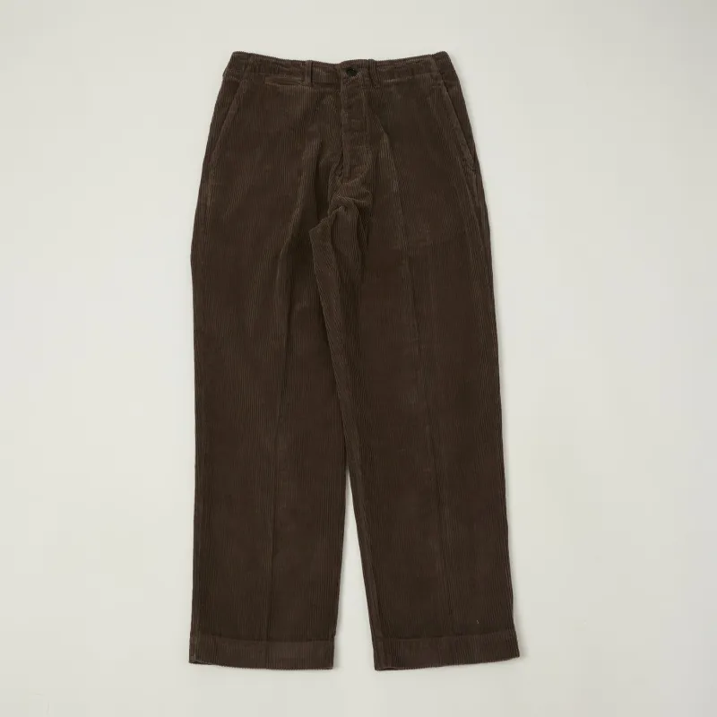 Merz b. Schwanen 'Good Basics' Organic Cotton Corduroy Chinos - Chocolate sold by Son of a Stag