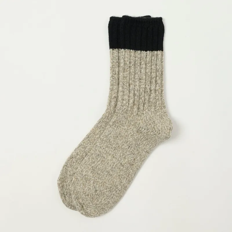 RoToTo Merino Wool Ragg Sock - Black sold by Son of a Stag