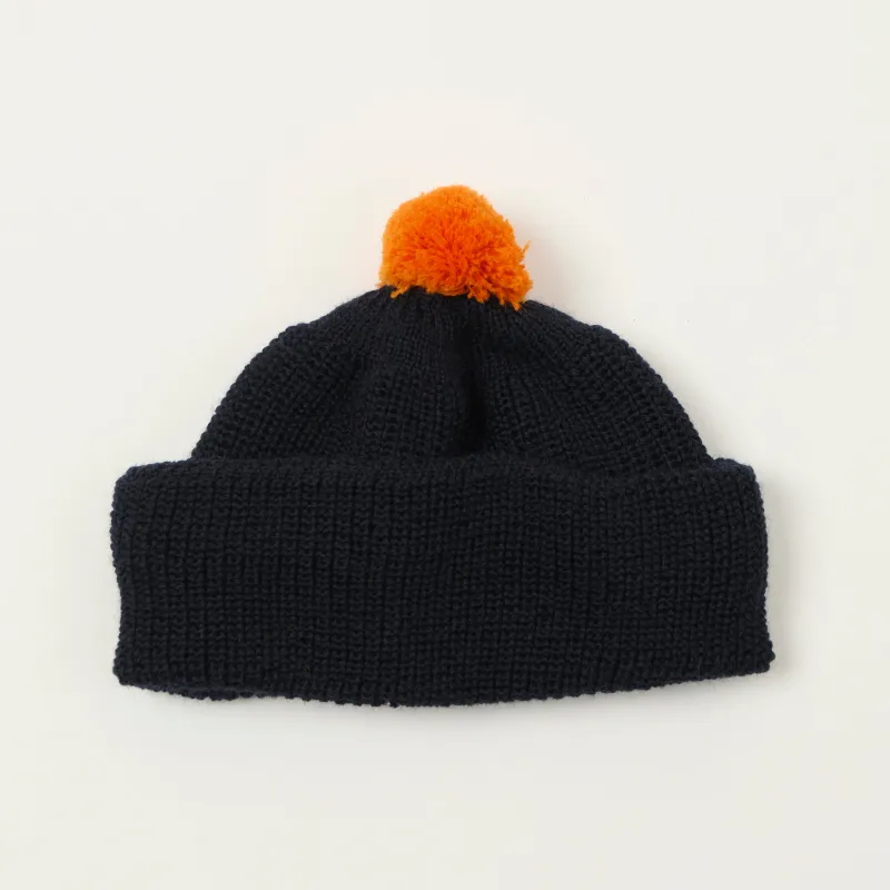 Heimat 'Muetze' Signal U Boat Hat - Ink/Rescue Orange sold by Son of a Stag