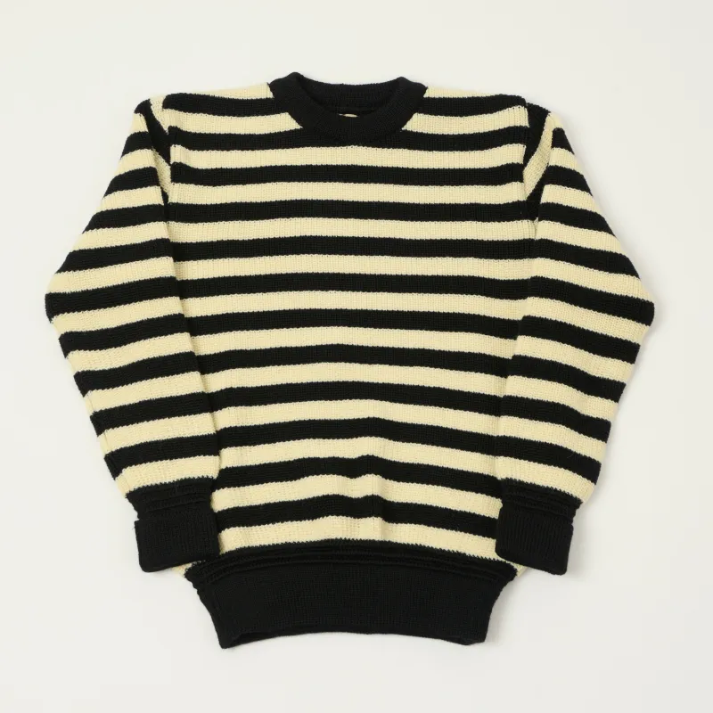 Heimat 'Rundhals' Crew Neck Jumper - Jail House Stripe sold by Son of a Stag
