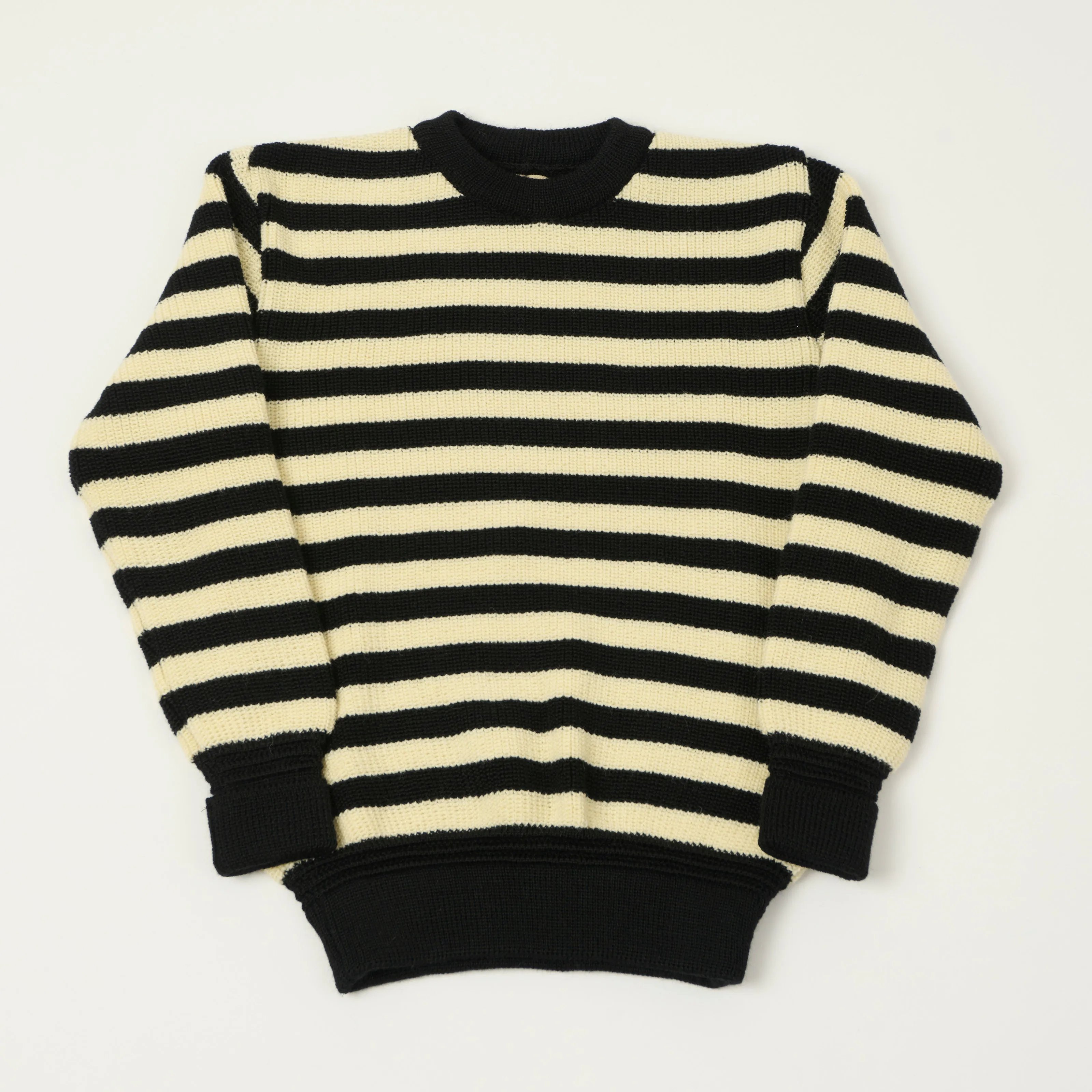 Heimat 'Rundhals' Crew Neck Jumper - Jail House Stripe sold by Son of a Stag