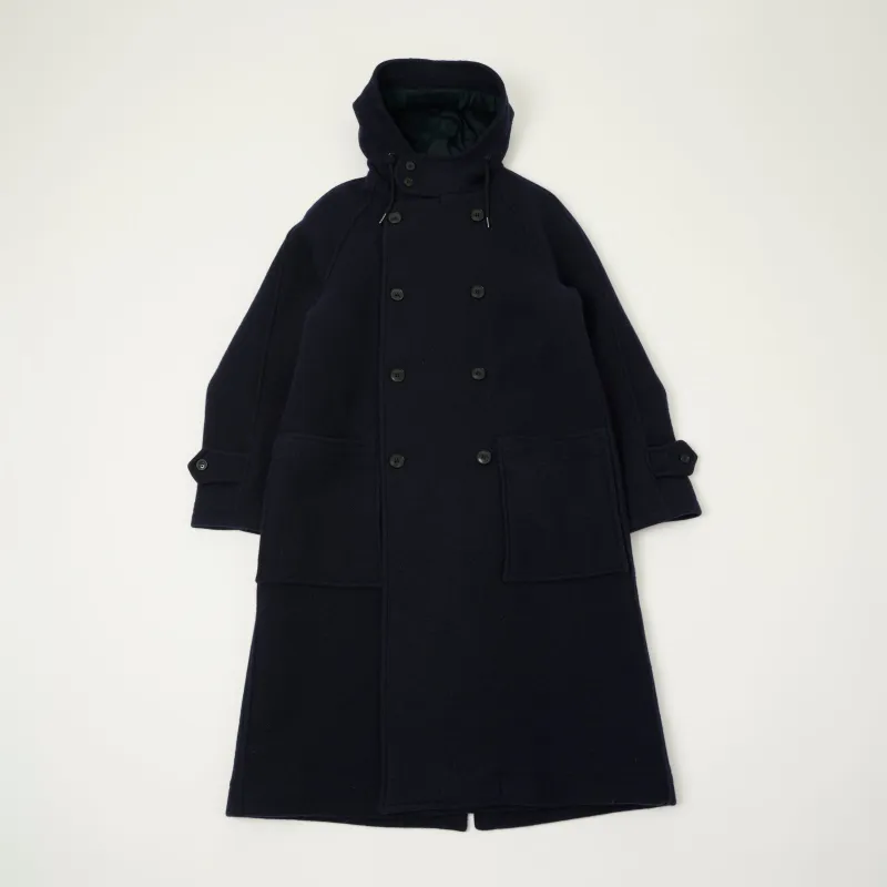 Gloverall Raglan Sleeve 'Horatio' Coat - Navy sold by Son of a Stag