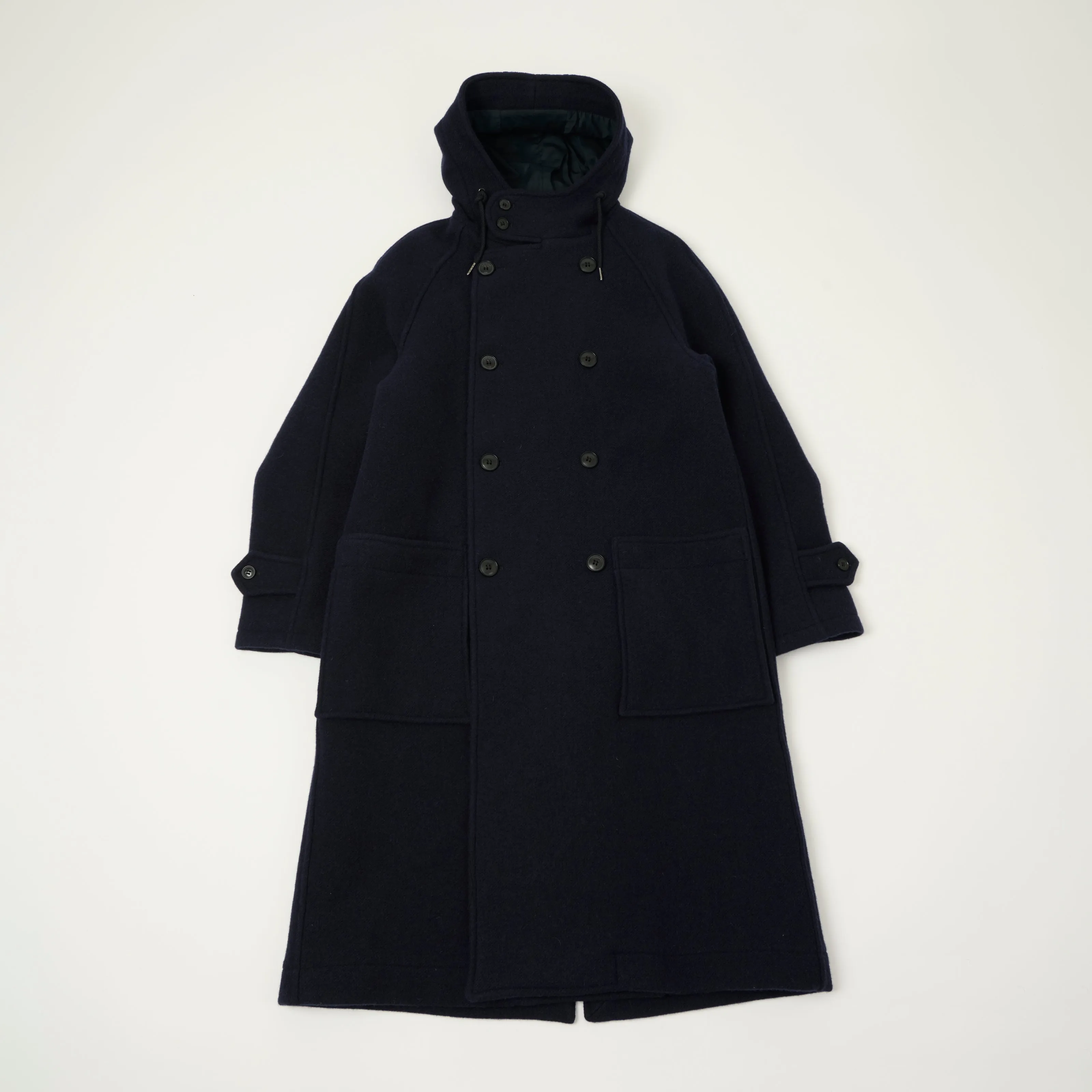 Gloverall Raglan Sleeve 'Horatio' Coat - Navy sold by Son of a Stag