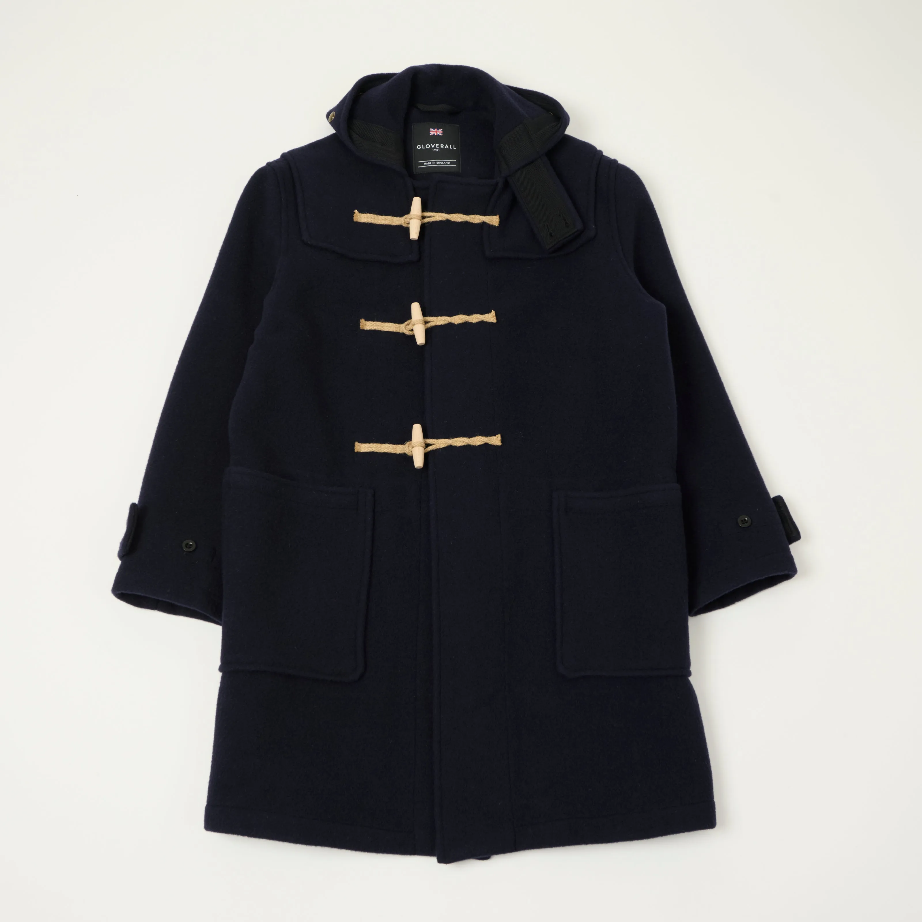 Gloverall Original 'Monty' Wool Duffle Coat - Navy sold by Son of a Stag