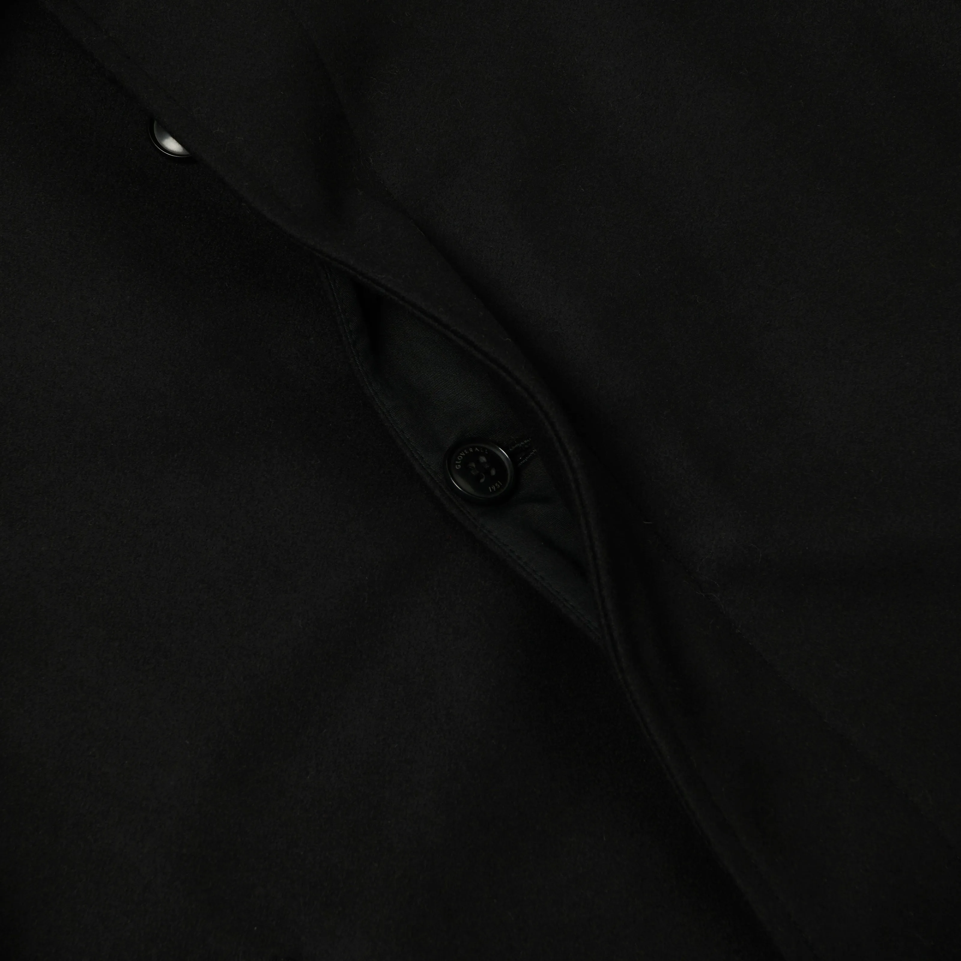 Gloverall 'Hynes' Raglan Sleeve Balmacaan Coat - Black sold by Son of a Stag product image thumbnail 5