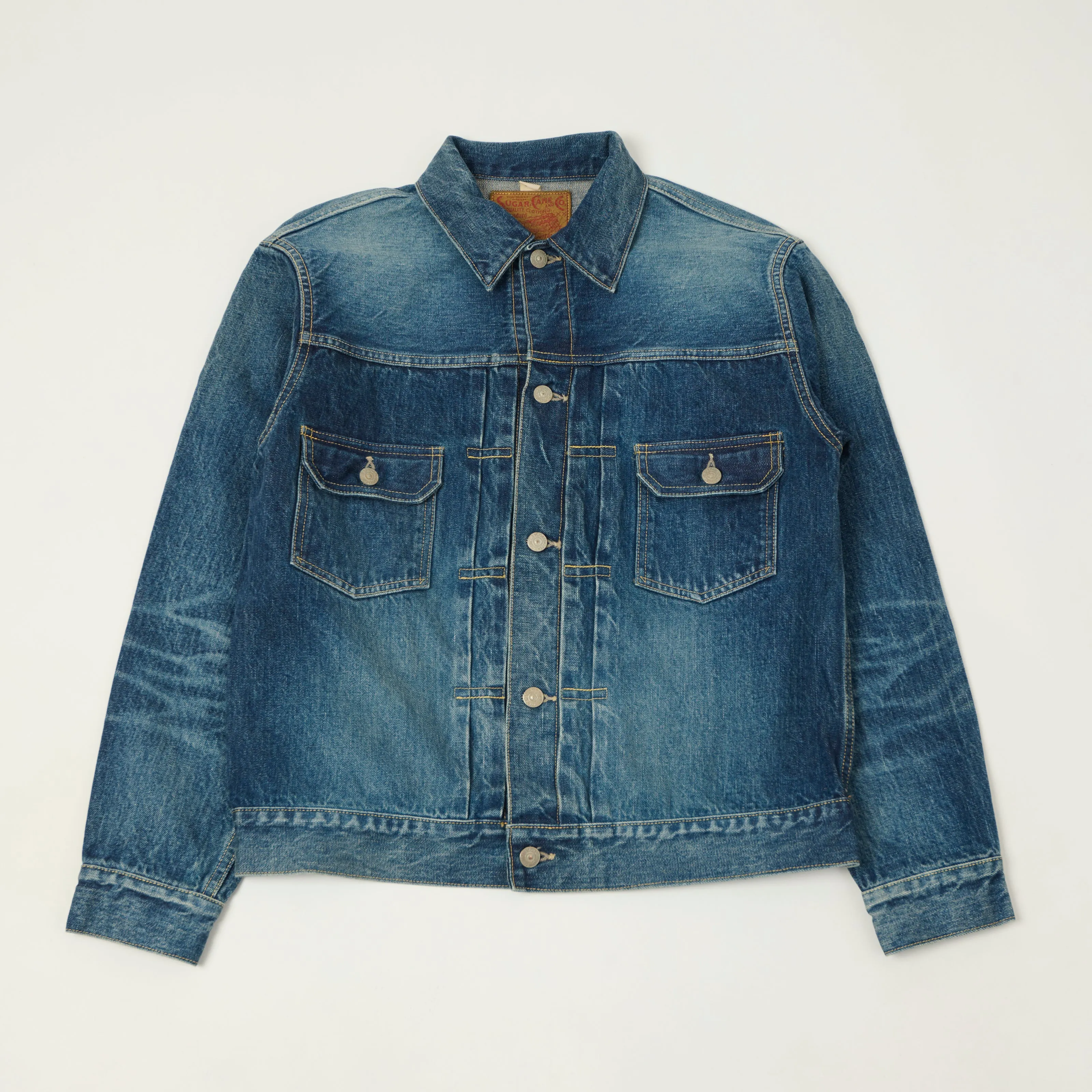 Sugar Cane 1953 Model 14.25oz Type II Denim Jacket - Used Wash sold by Son of a Stag