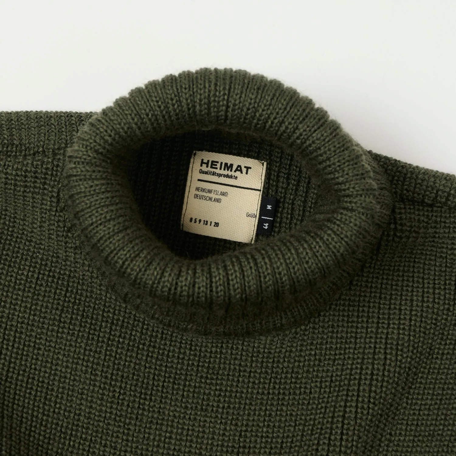 Heimat 'Rollkragen' U Boat Rollneck - Military Green sold by Son of a Stag product image thumbnail 2