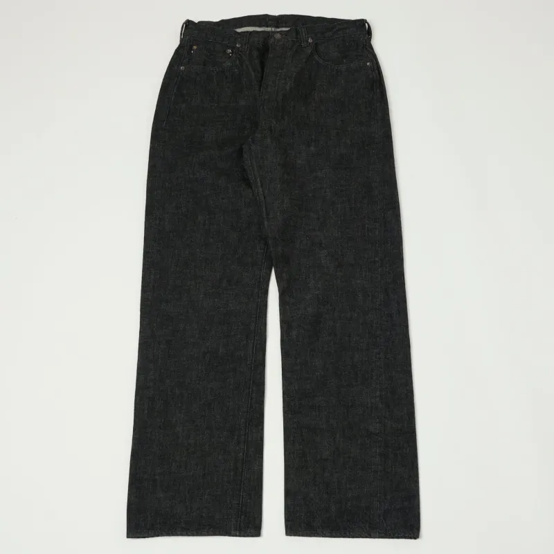 FULLCOUNT 0105 13.7oz Wide Straight Jean - Black One Wash sold by Son of a Stag