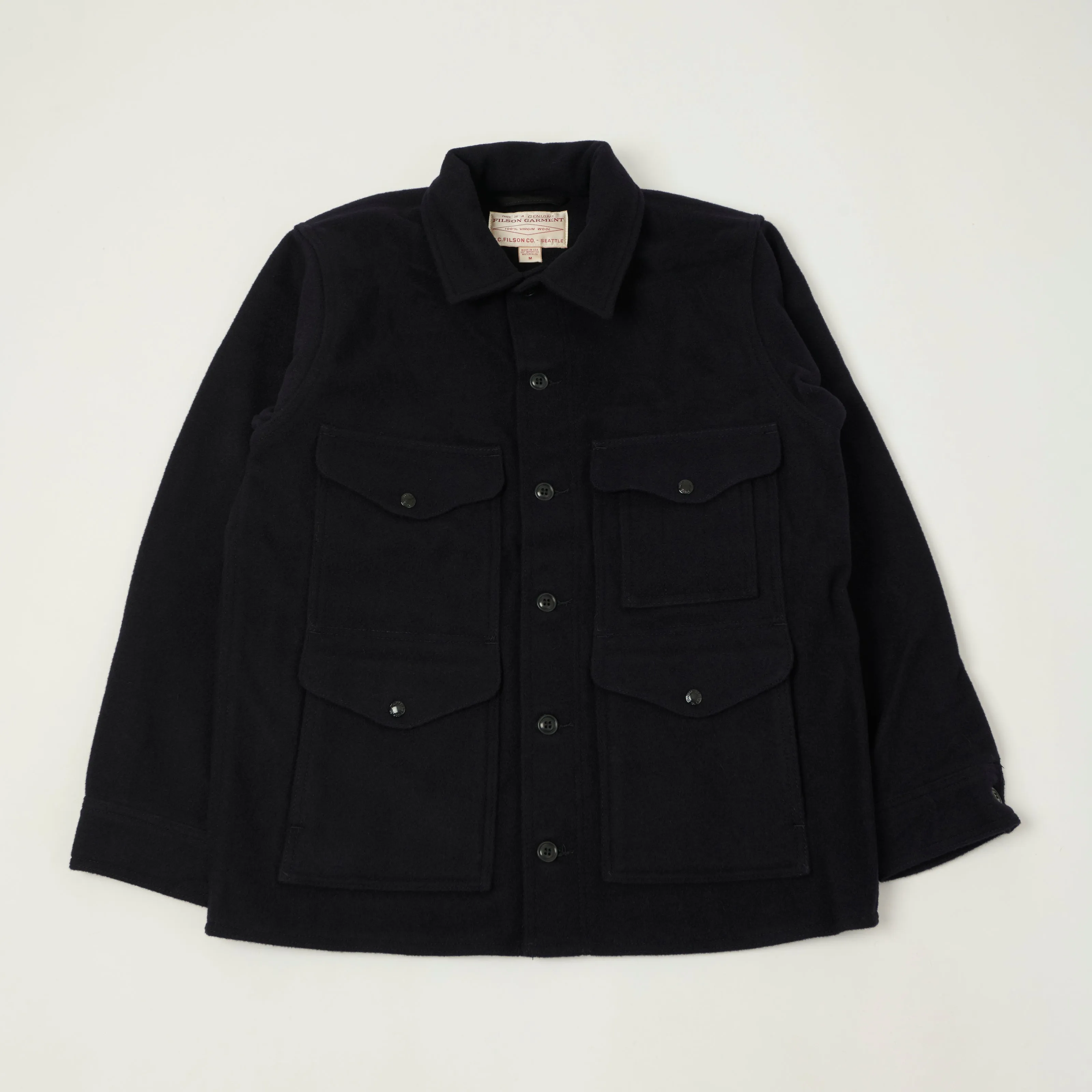Filson Mackinaw Wool Cruiser Jacket - Dark Navy sold by Son of a Stag