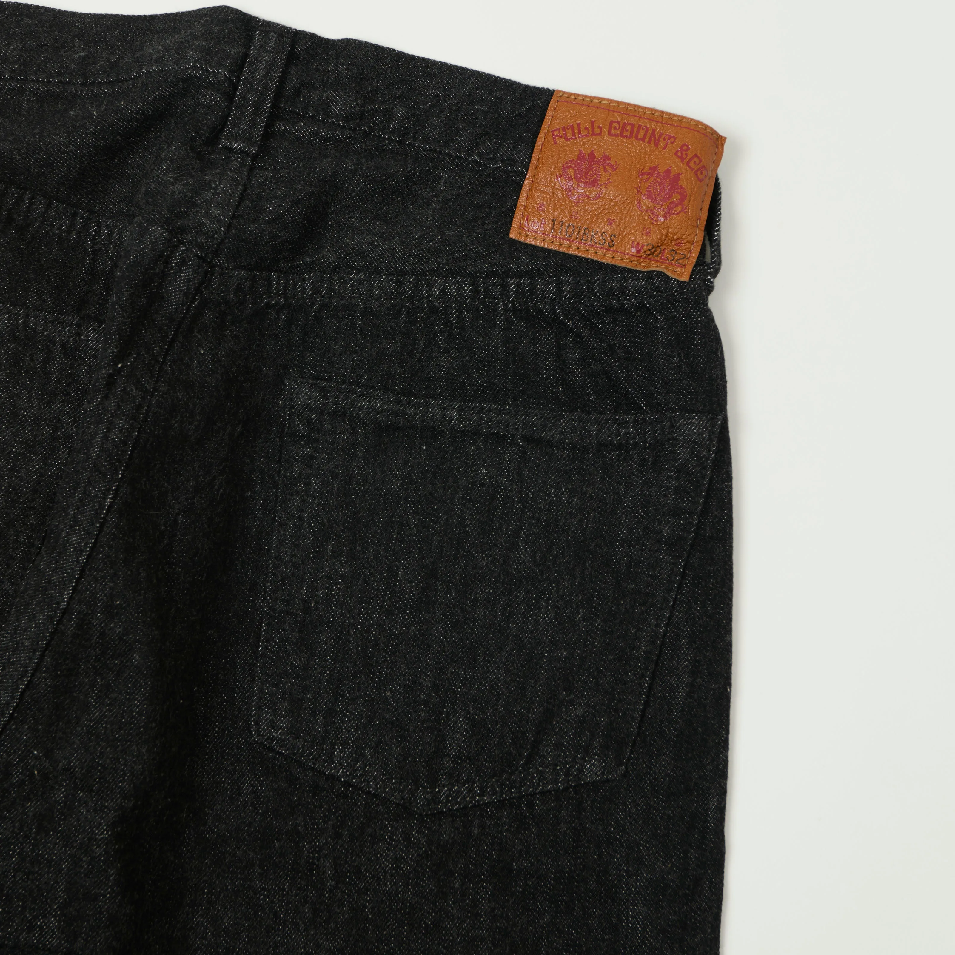 FULLCOUNT 1101SS 'Super Smooth' 11.5oz Loose Straight Jean - Black One Wash sold by Son of a Stag product image thumbnail 2