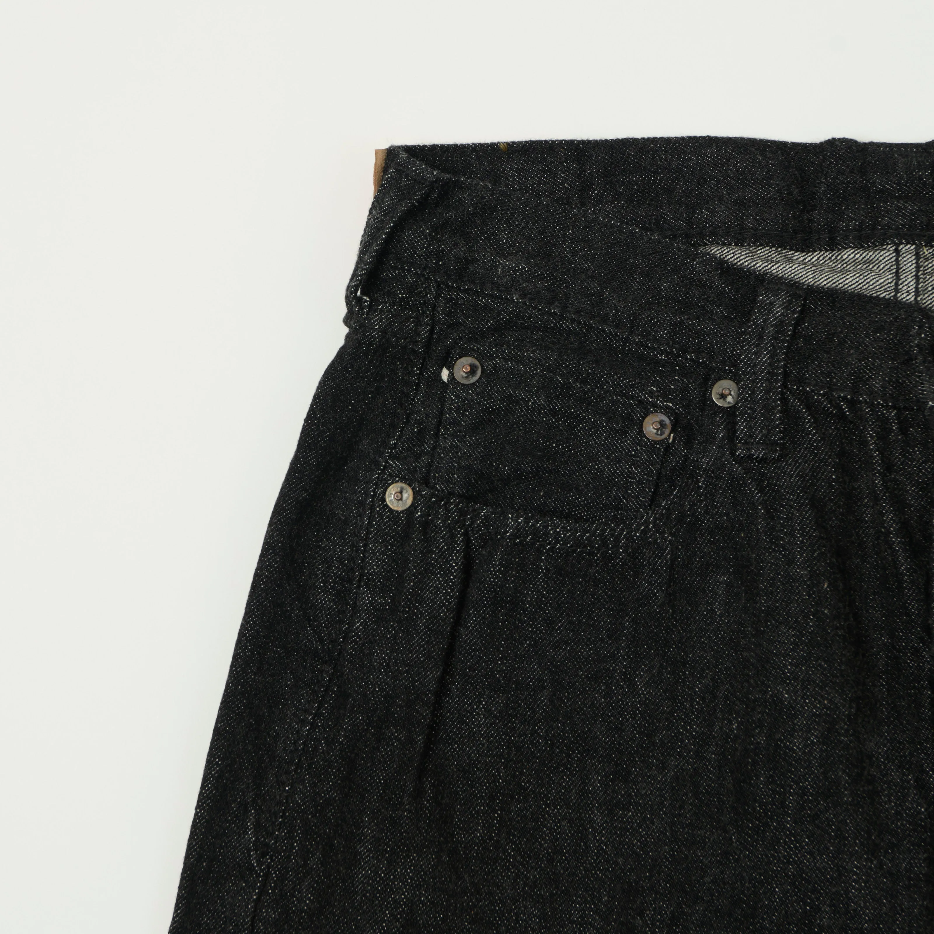 FULLCOUNT 1101SS 'Super Smooth' 11.5oz Loose Straight Jean - Black One Wash sold by Son of a Stag product image thumbnail 4
