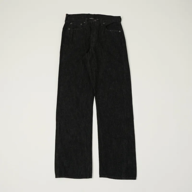 FULLCOUNT 1101SS 'Super Smooth' 11.5oz Loose Straight Jean - Black One Wash sold by Son of a Stag