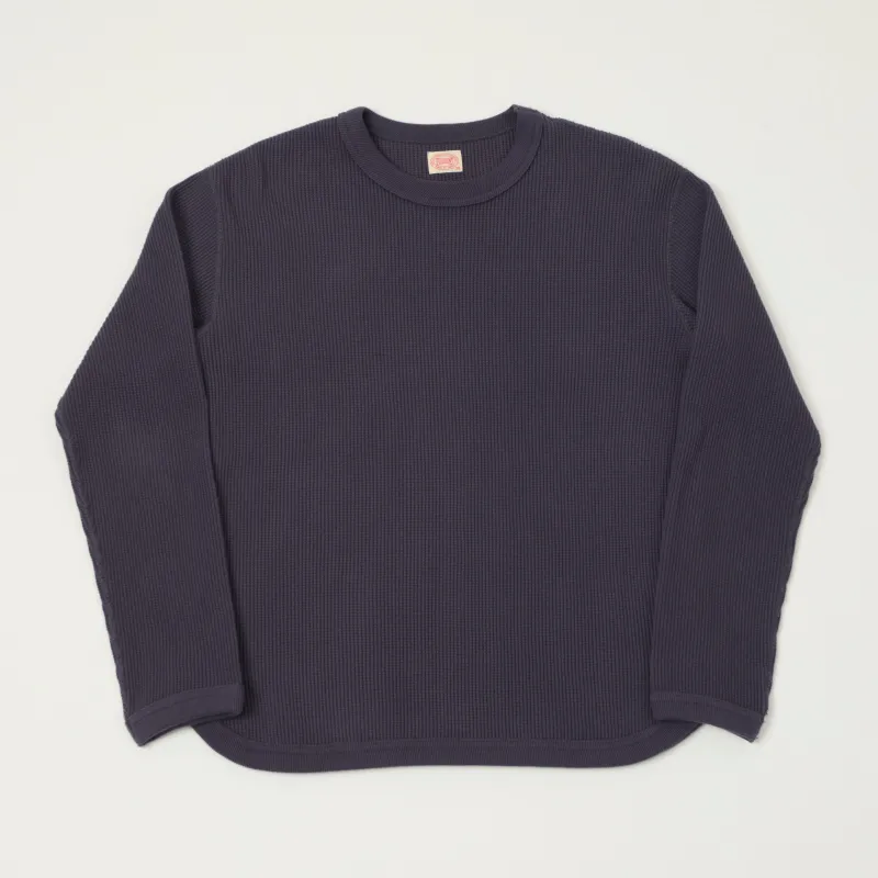 FULLCOUNT 5964 Heavyweight Waffle T-Shirt - Eggplant sold by Son of a Stag