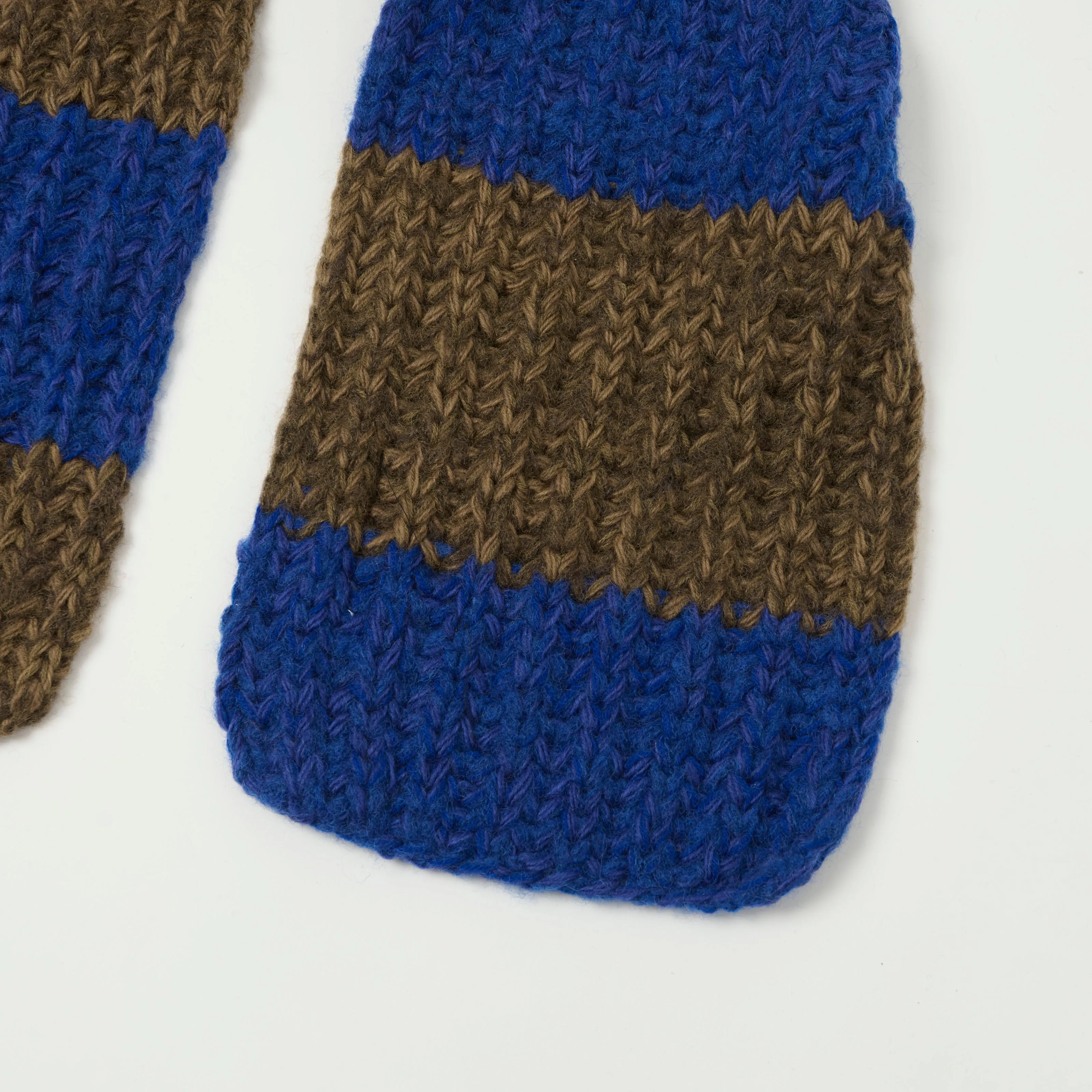 Sublime Hand Knit Long Muffler Scarf - Royal Blue/Brown sold by Son of a Stag product image thumbnail 2
