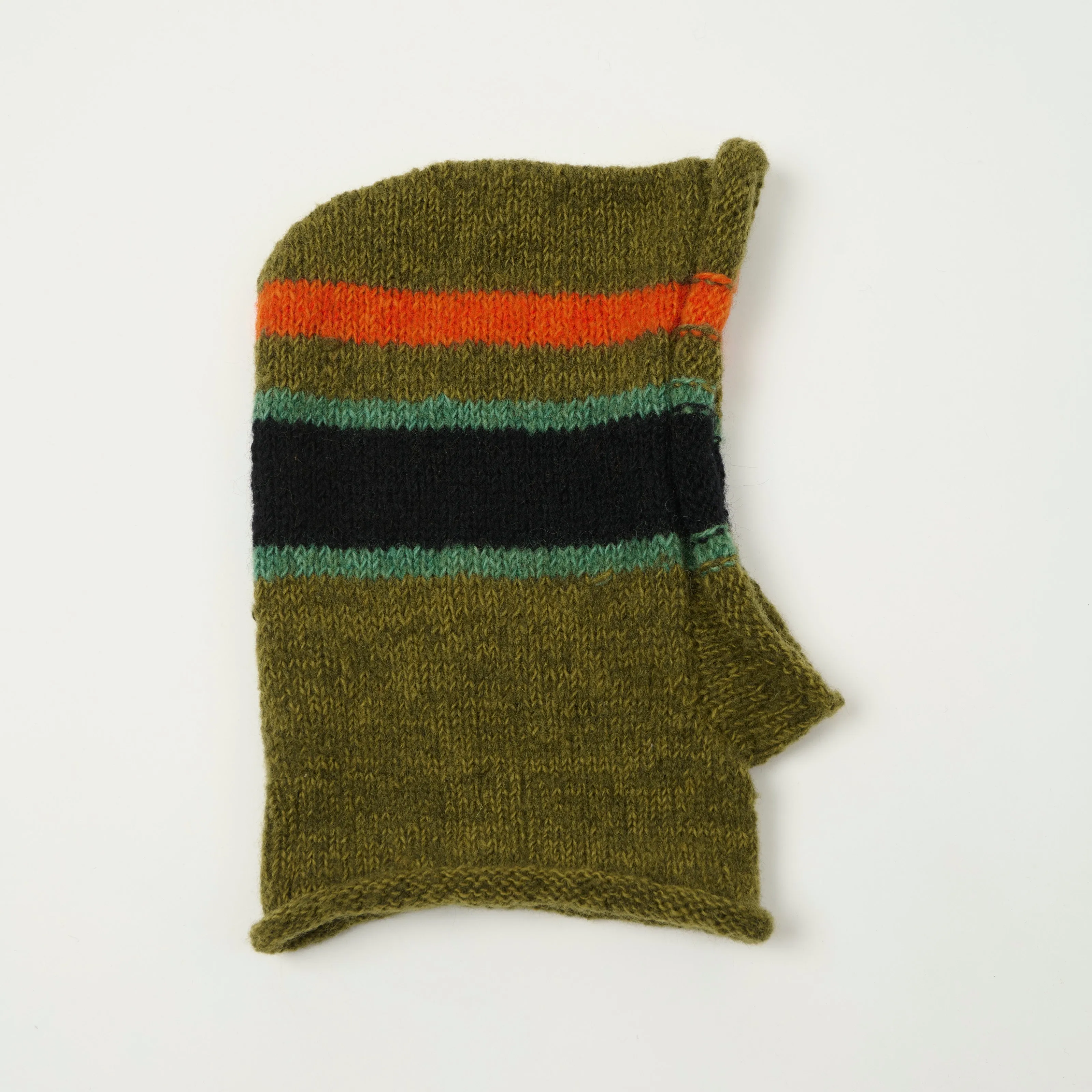 Sublime Hand Knit Stripe Balaclava - Moss sold by Son of a Stag product image thumbnail 2