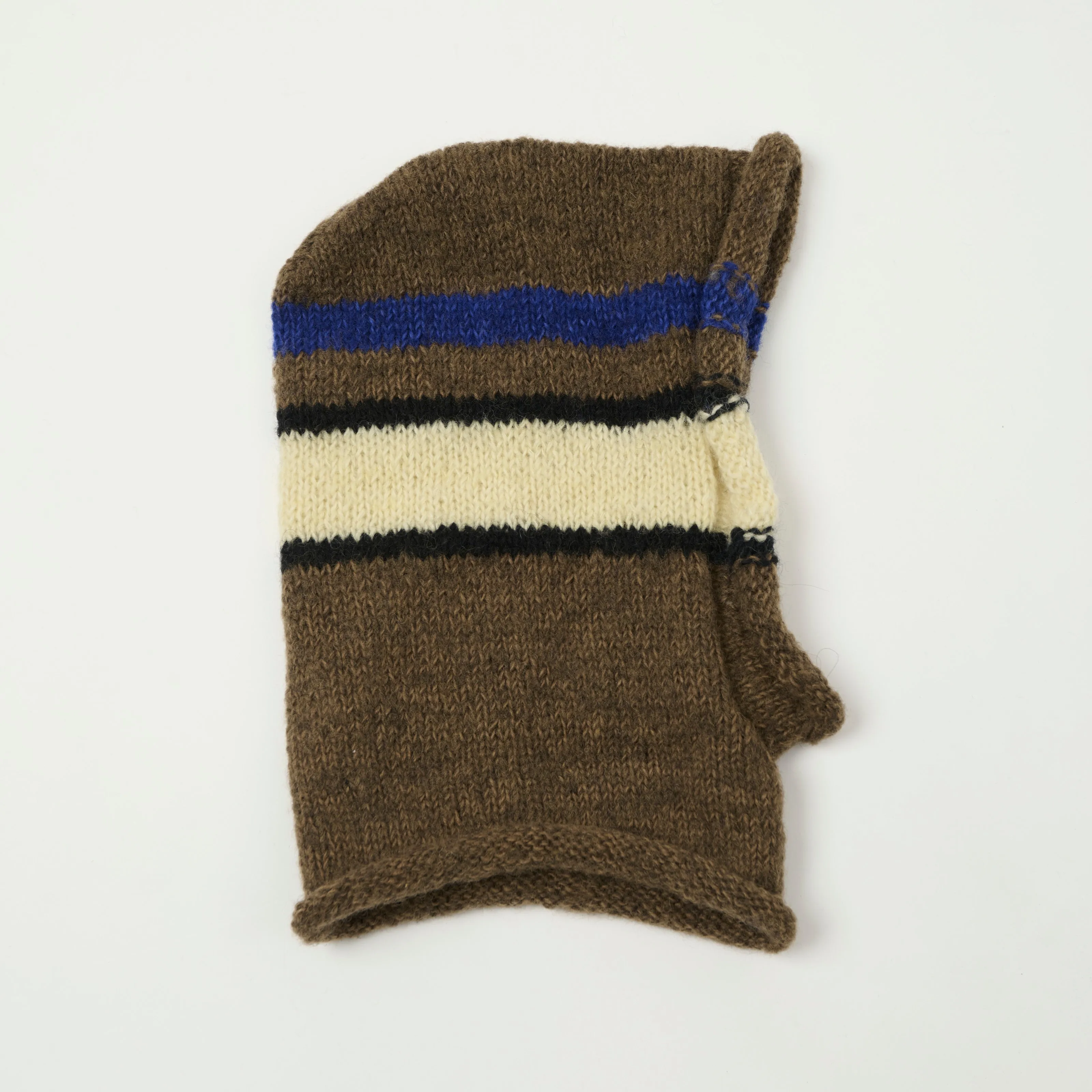 Sublime Hand Knit Stripe Balaclava - Brown sold by Son of a Stag product image thumbnail 2