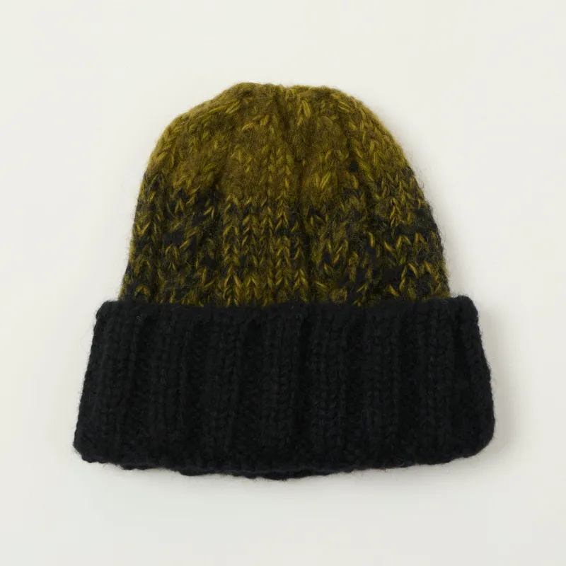 Sublime Hand Knit Fishermans Beanie - Black/Moss sold by Son of a Stag