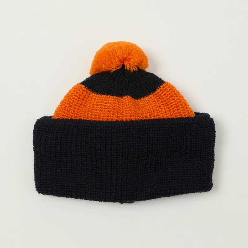Heimat 'Muetze' Signal U Boat Hat - Rescue Orange/Ink Stripe sold by Son of a Stag