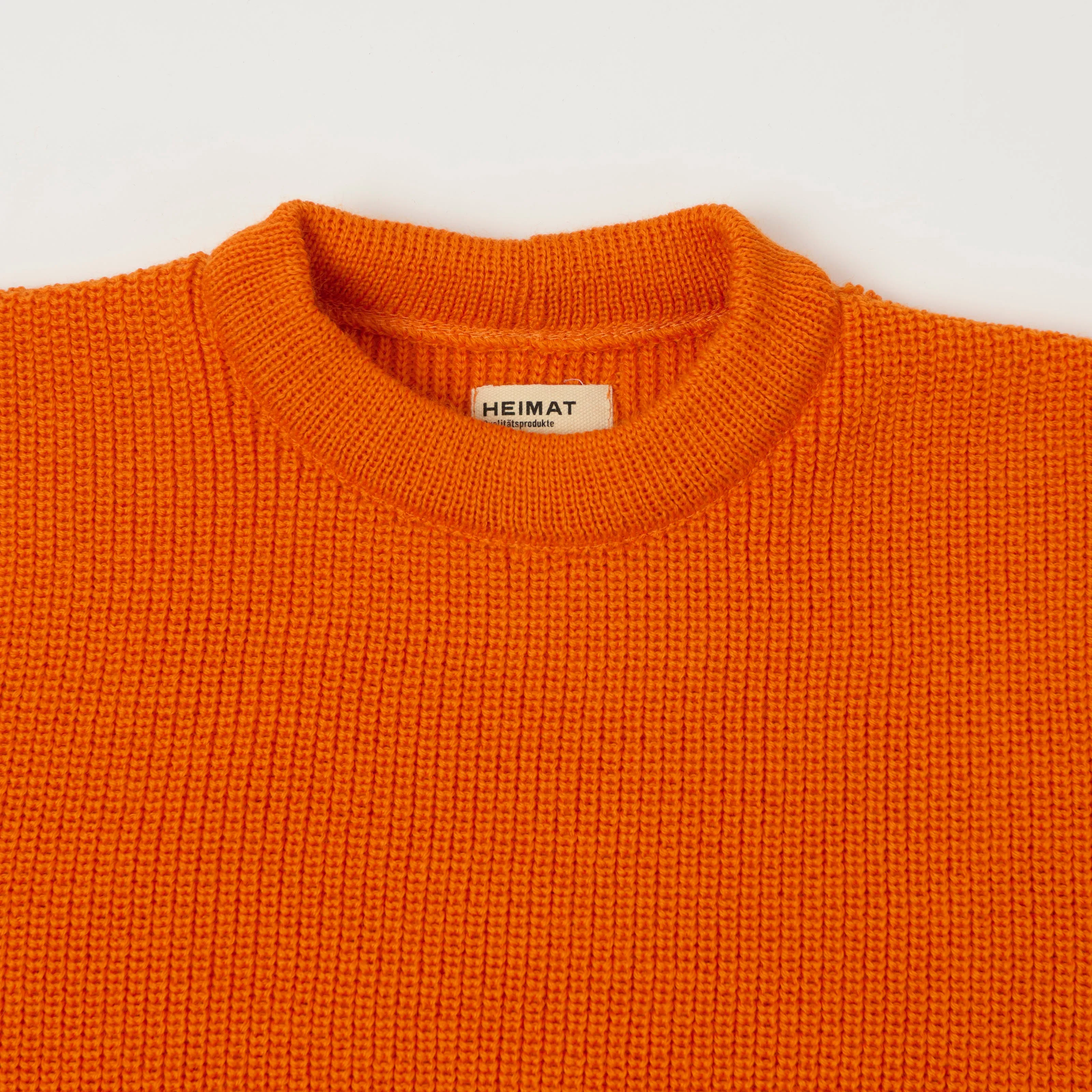 Heimat 'Rundhals' Crew Neck Jumper - Rescue Orange sold by Son of a Stag product image thumbnail 2