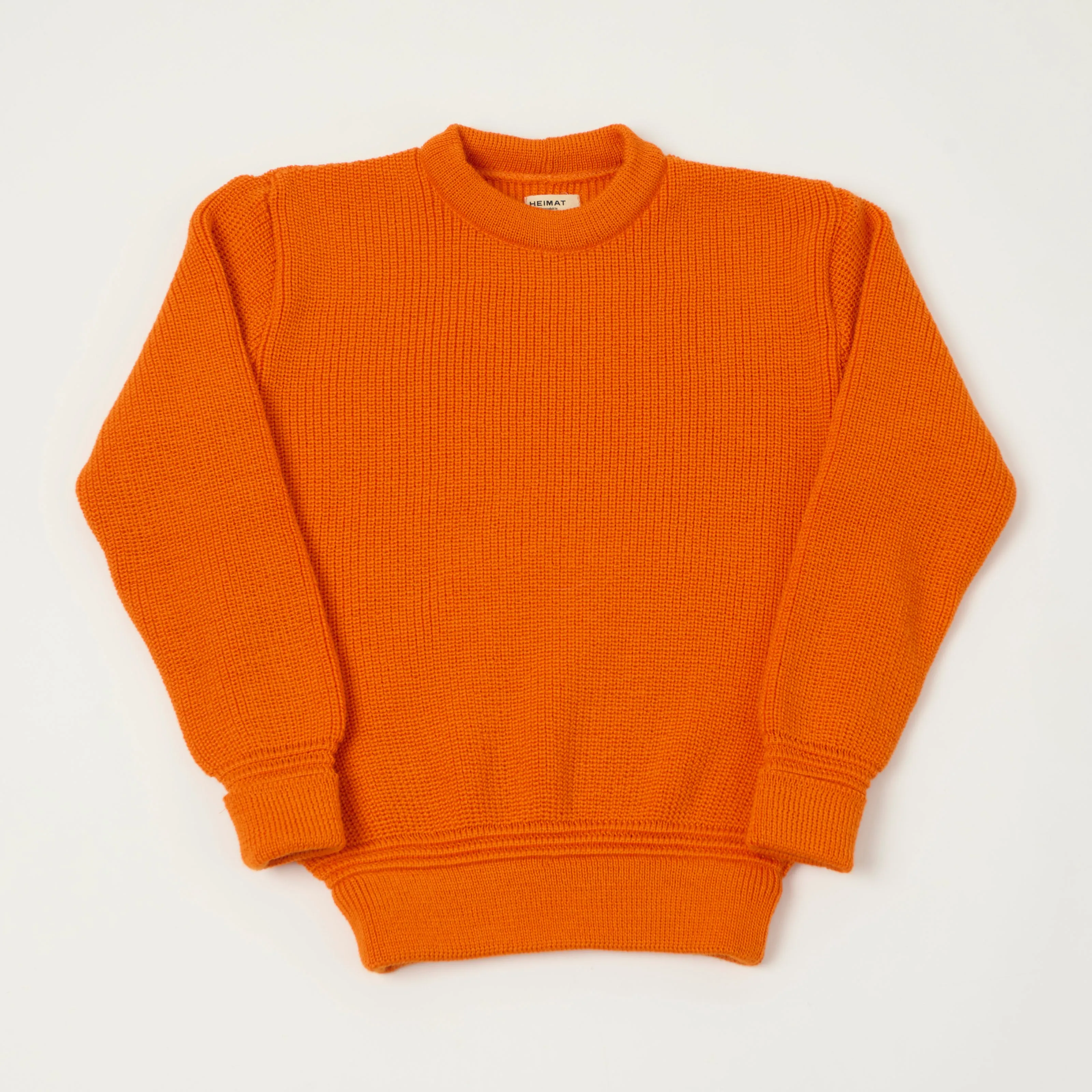 Heimat 'Rundhals' Crew Neck Jumper - Rescue Orange sold by Son of a Stag