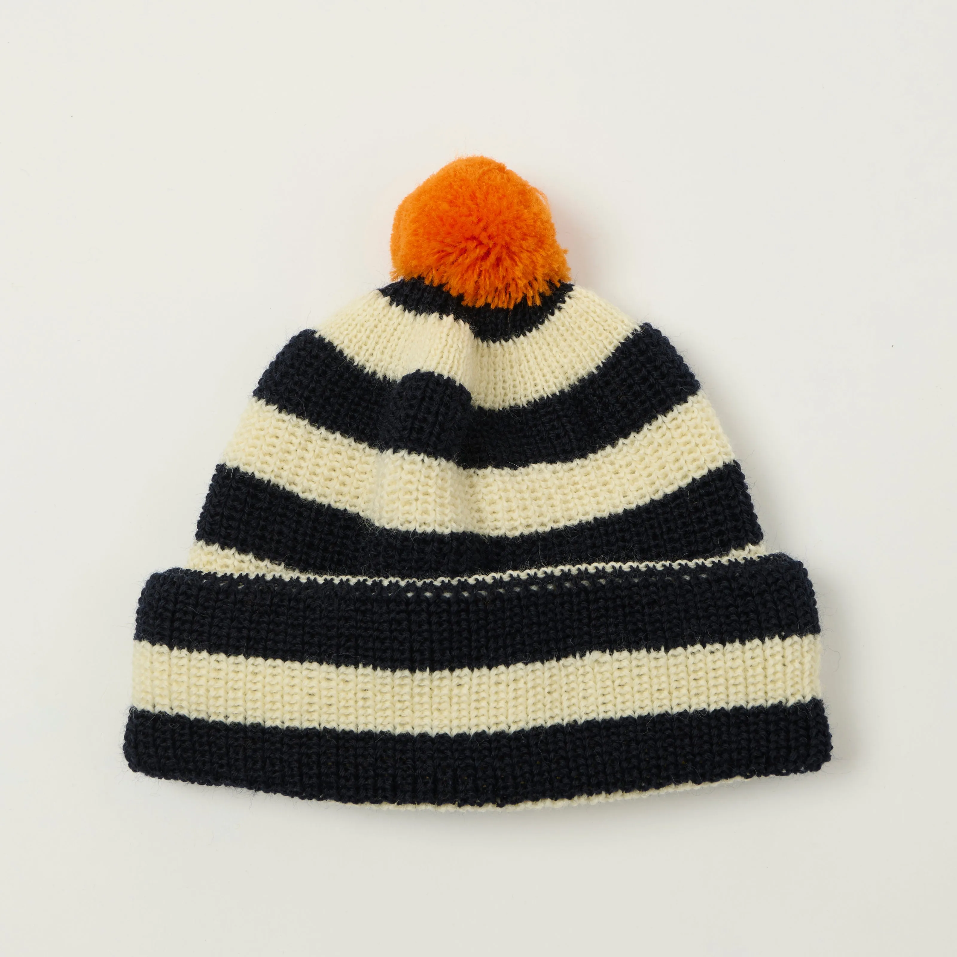Heimat 'Muetze' Signal U Boat Hat - Jail House Stripe/Rescue Orange sold by Son of a Stag