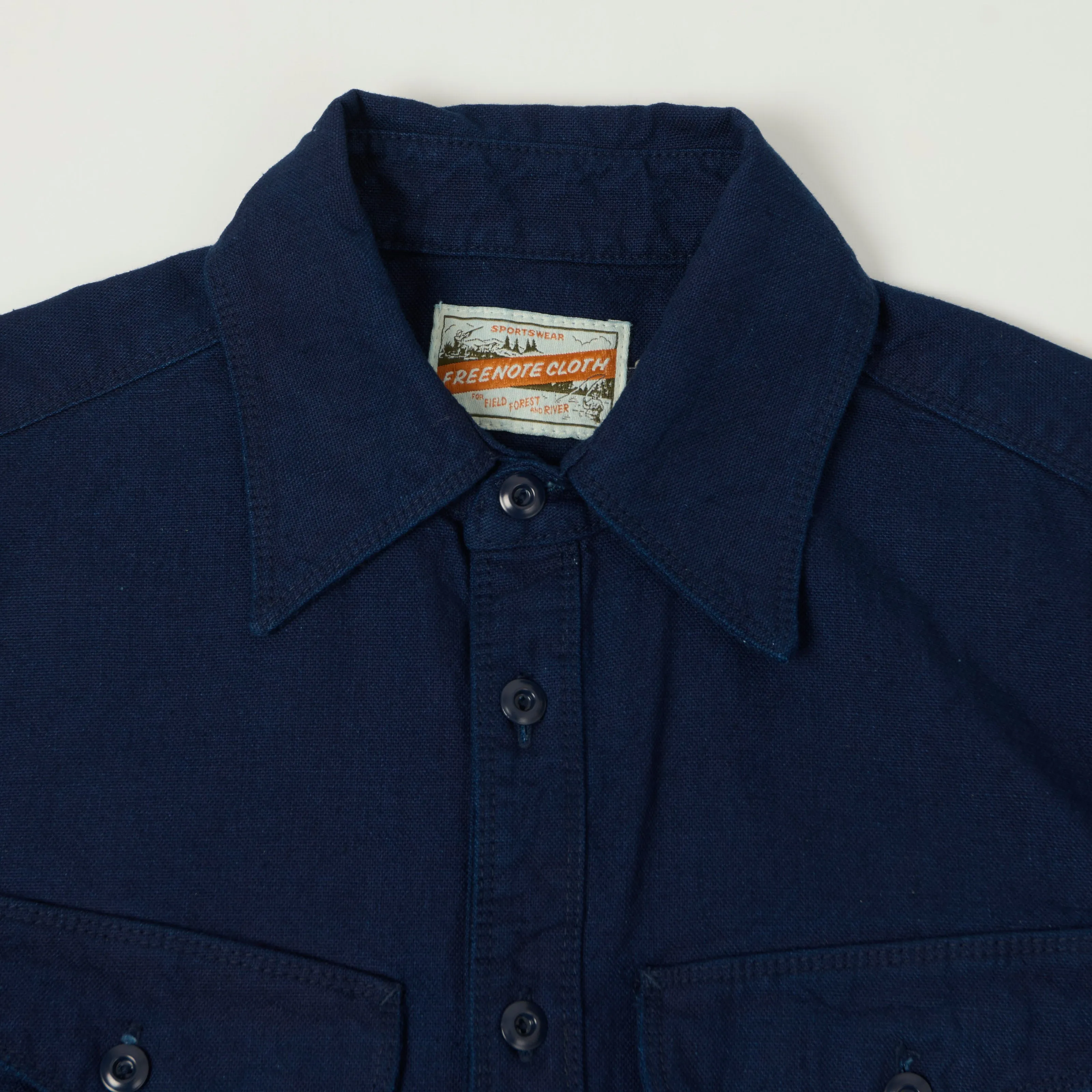 Freenote Cloth 'Kamas' Canvas Work Shirt - Indigo sold by Son of a Stag product image thumbnail 2