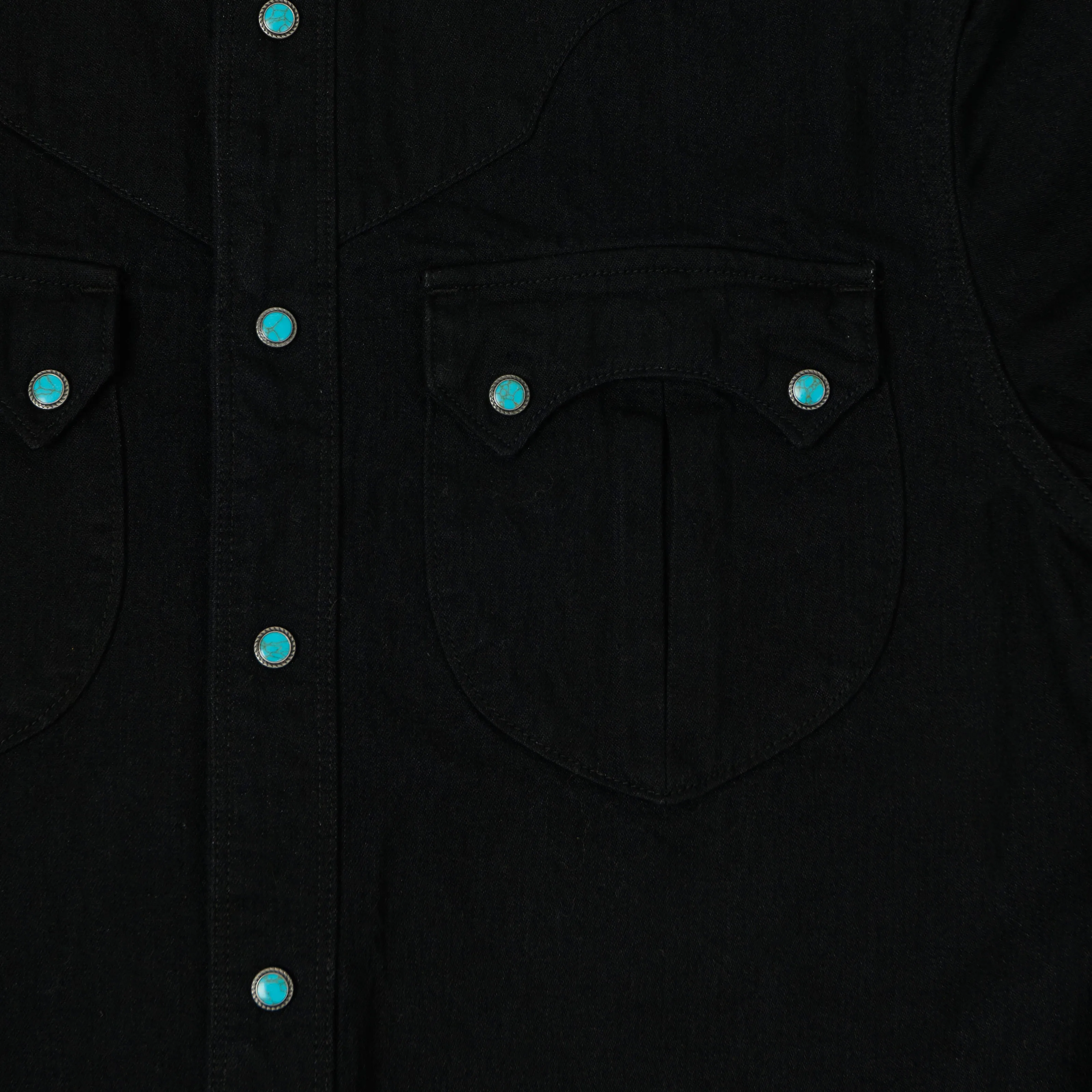 Freenote Cloth 'Sinclair' Denim Western Shirt - Black sold by Son of a Stag product image thumbnail 4