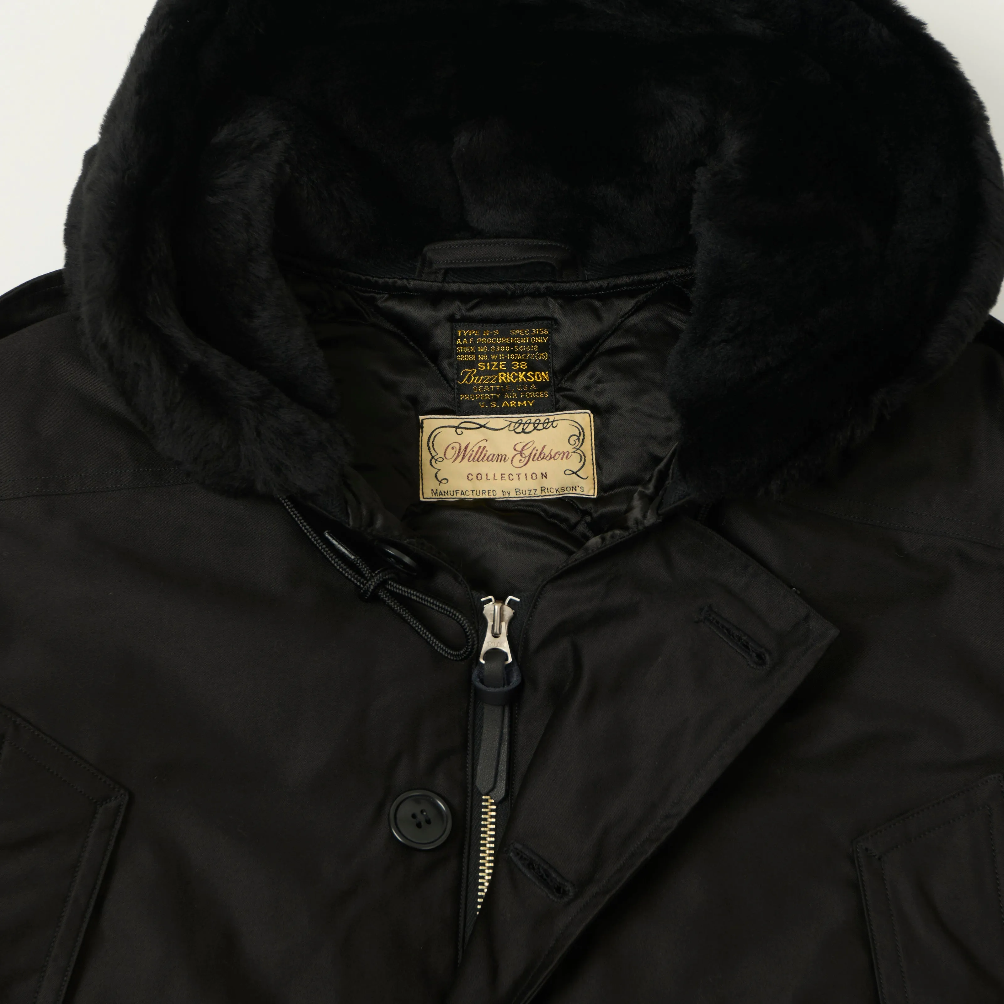 Buzz Rickson's William Gibson Type B-9 Extreme Cold Flight Parka - Black sold by Son of a Stag product image thumbnail 2