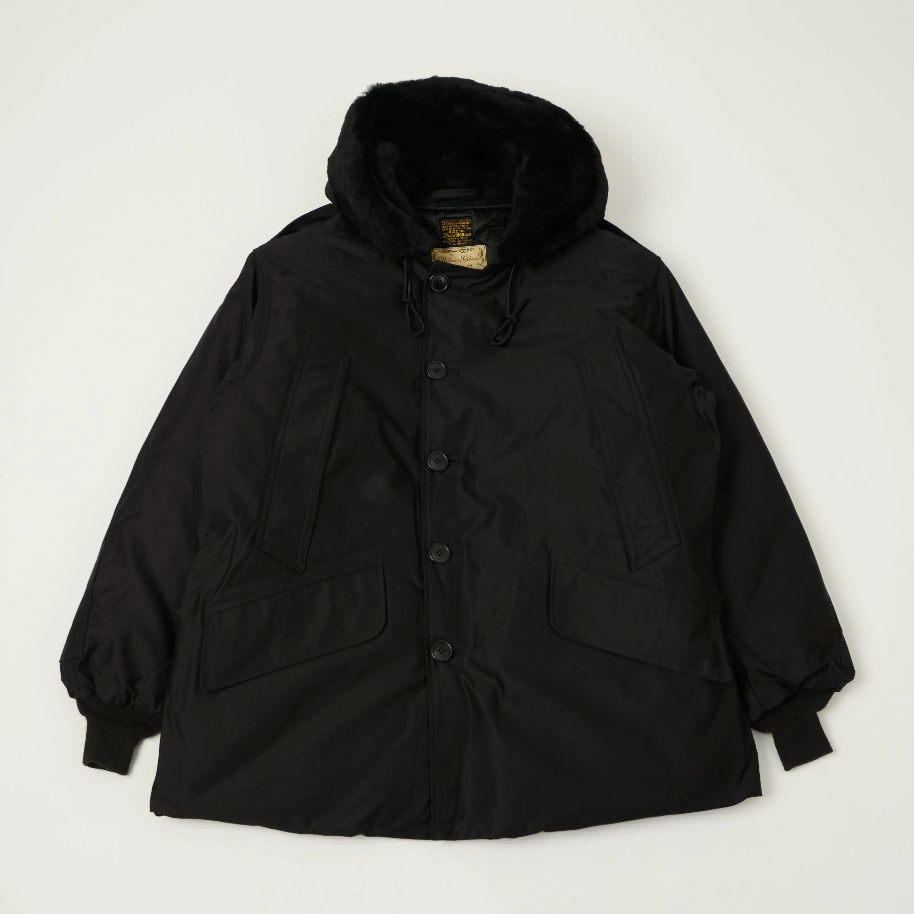 Buzz Rickson's William Gibson Type B-9 Extreme Cold Flight Parka - Black sold by Son of a Stag